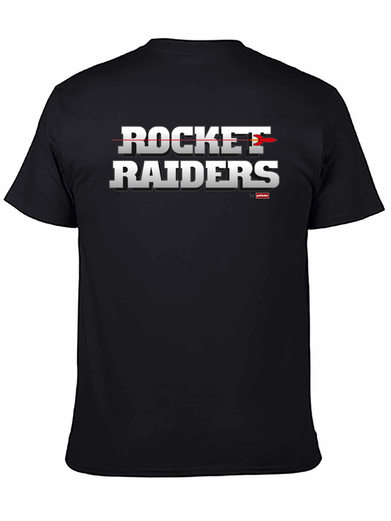 Rocket Raiders Black Cotton Graphic T-Shirt - 4
