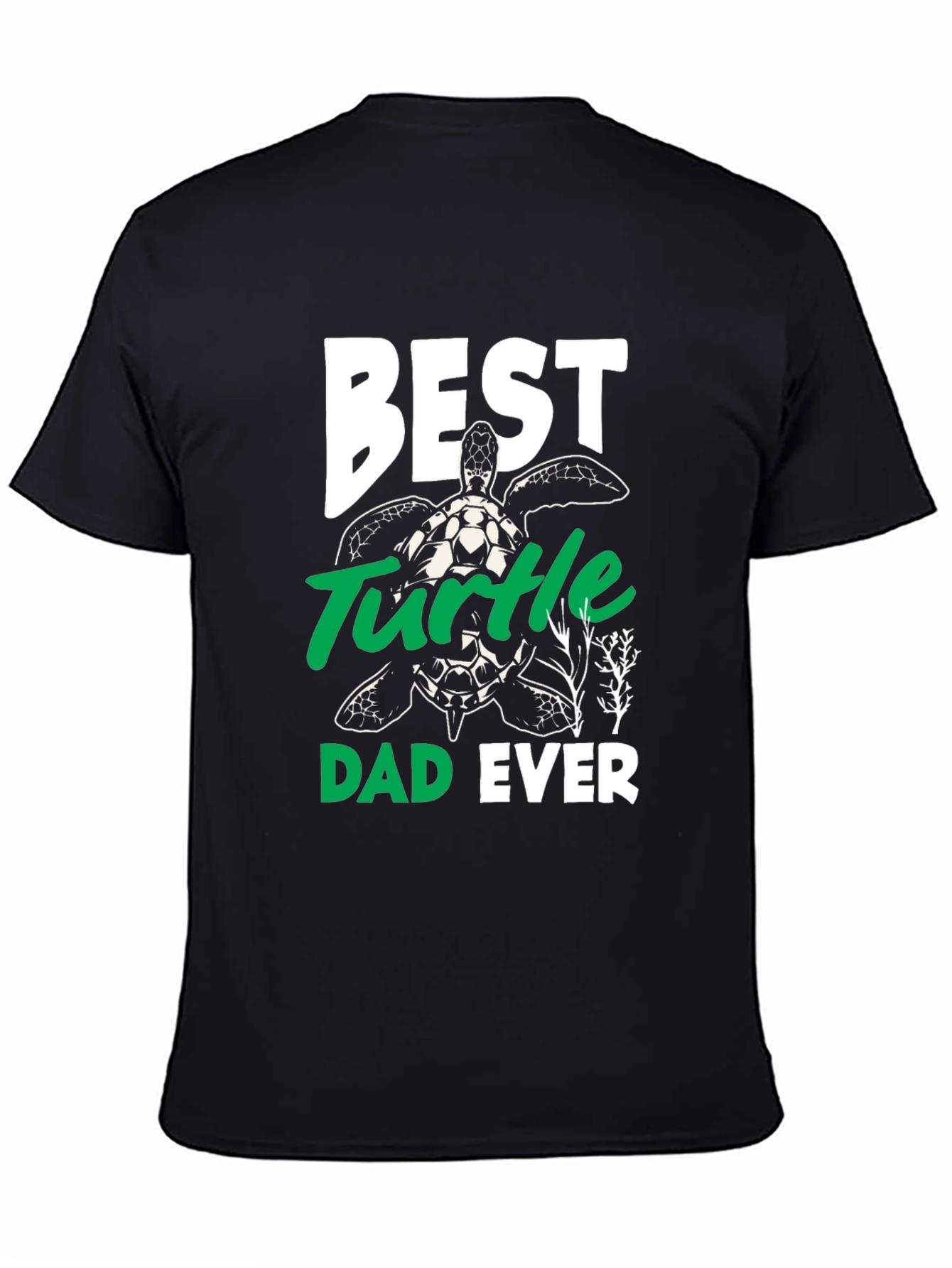 Black Best Turtle Dad Ever Graphic Tee view 4