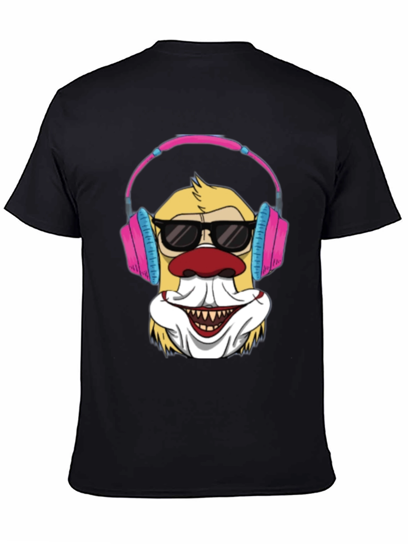 Black Clown DJ T-Shirt - Funny Graphic Tee view 4