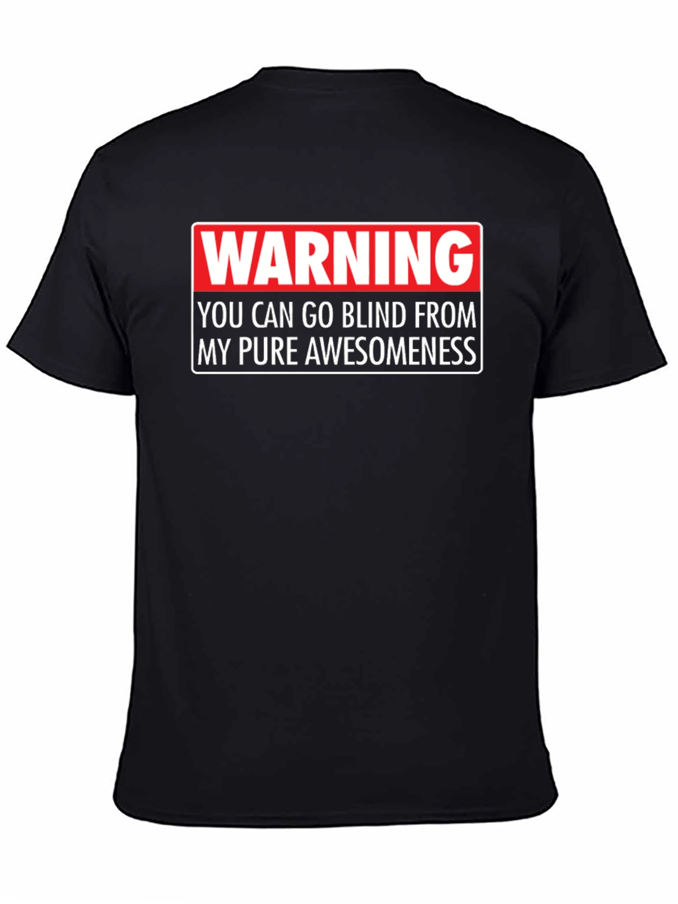 Black Warning: Pure Awesomeness Graphic Tee view 4