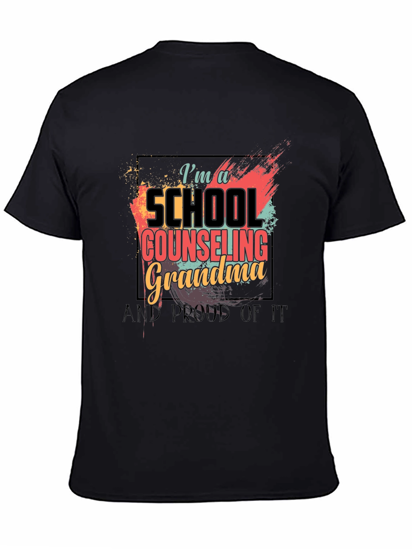 Black School Counseling Grandma Graphic Tee view 4
