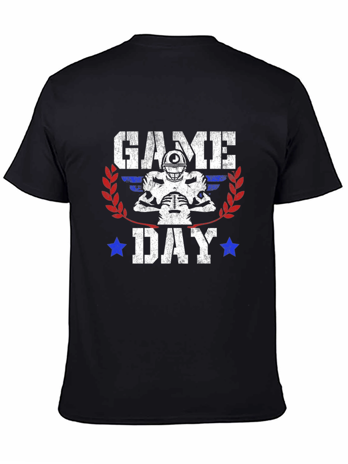 Black Game Day Football Graphic T-Shirt view 4