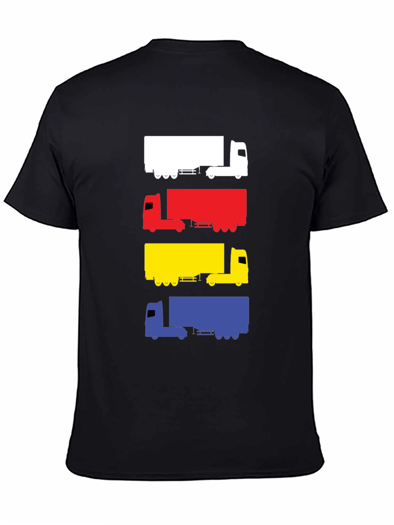 Black Truck Silhouette Graphic Tee - Men's Black T-Shirt view 4
