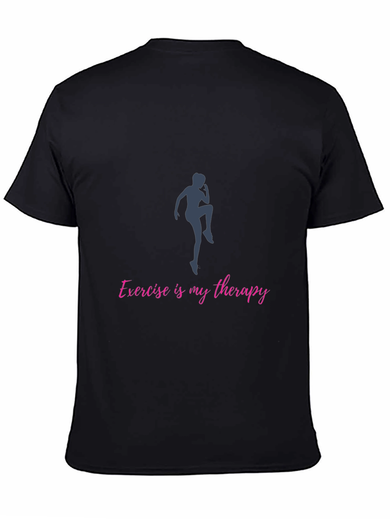 Black Exercise is My Therapy Black T-Shirt view 4