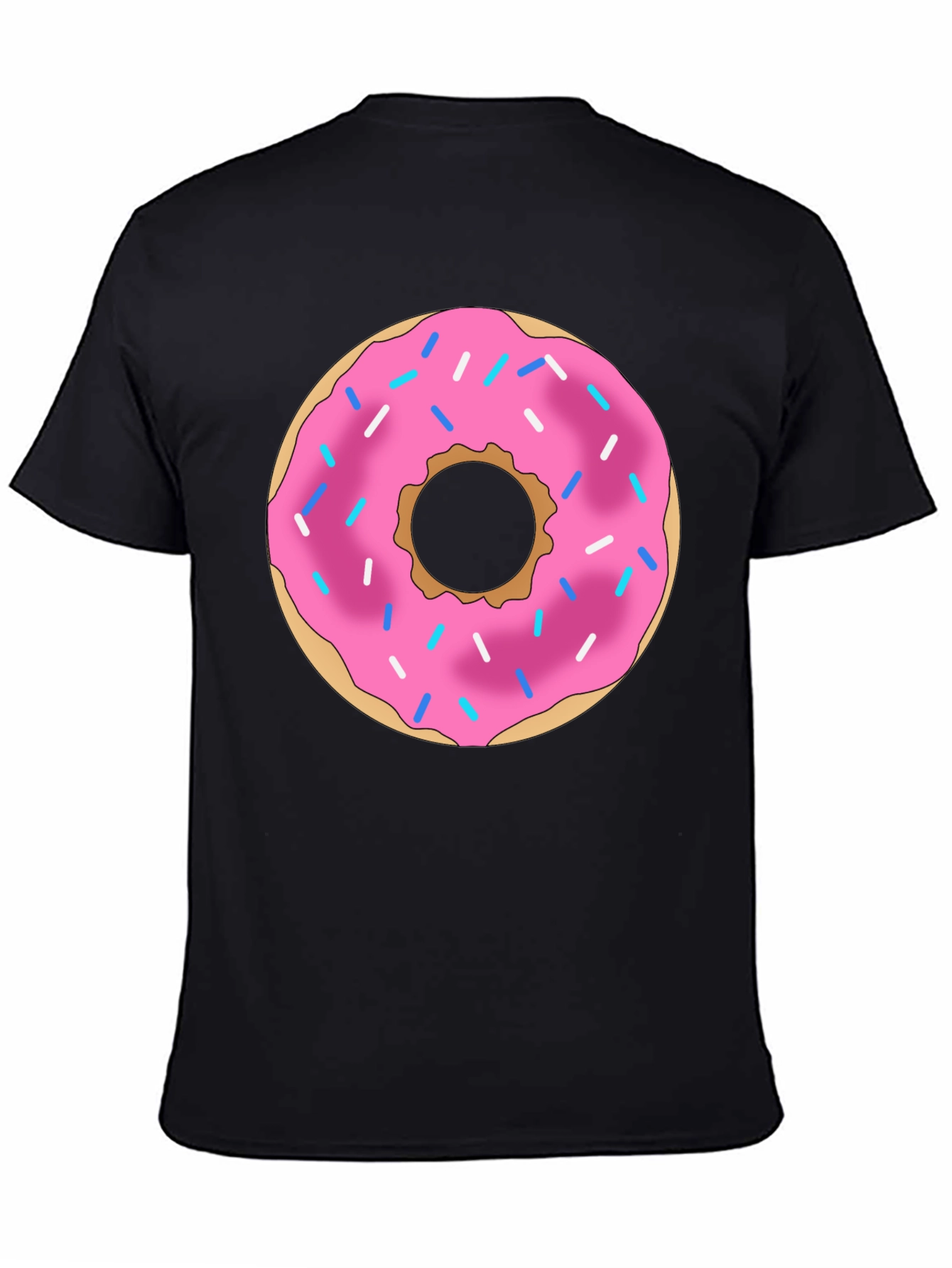 Black Donut Graphic Print Black T-Shirt view 4