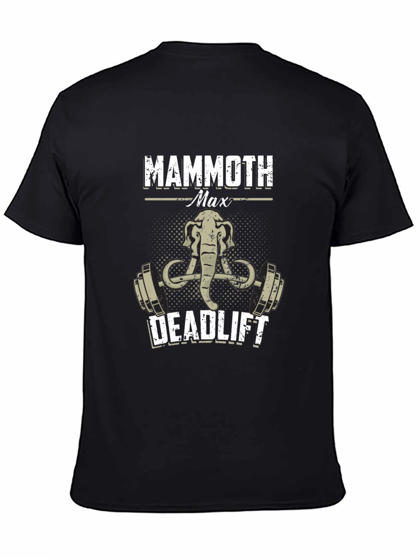 Black Mammoth Max Deadlift T-Shirt - Weightlifting Tee view 4