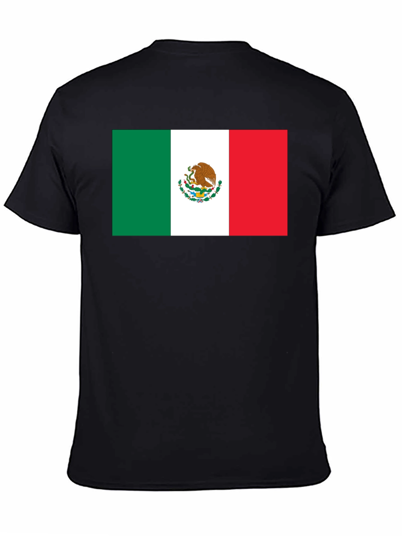 Black Mexico Flag T-Shirt - Black view 4