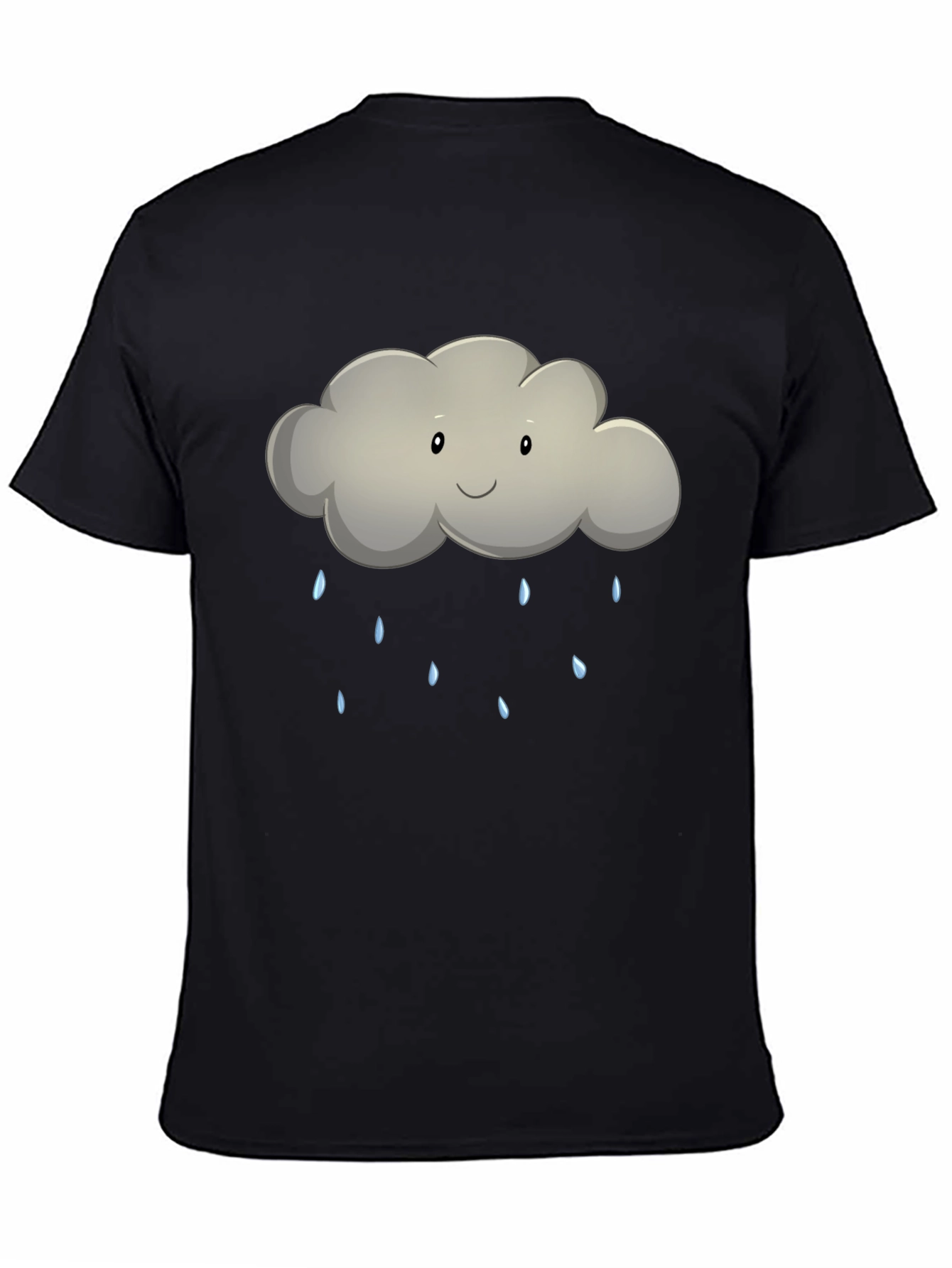 Black Rain Cloud Graphic Tee - Soft Cotton Comfort view 4