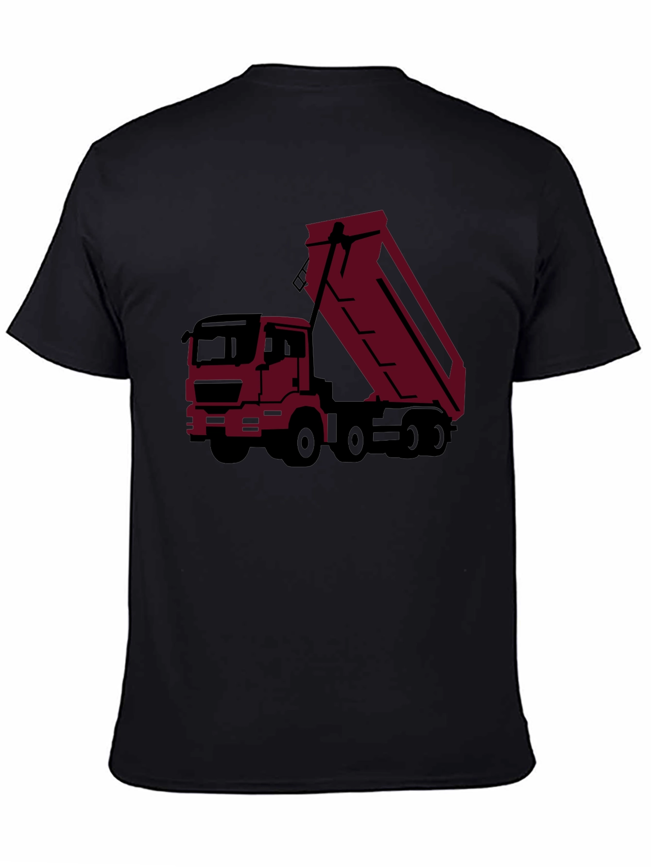 Black Black Dump Truck Graphic Tee - Modern Trucker Style view 4