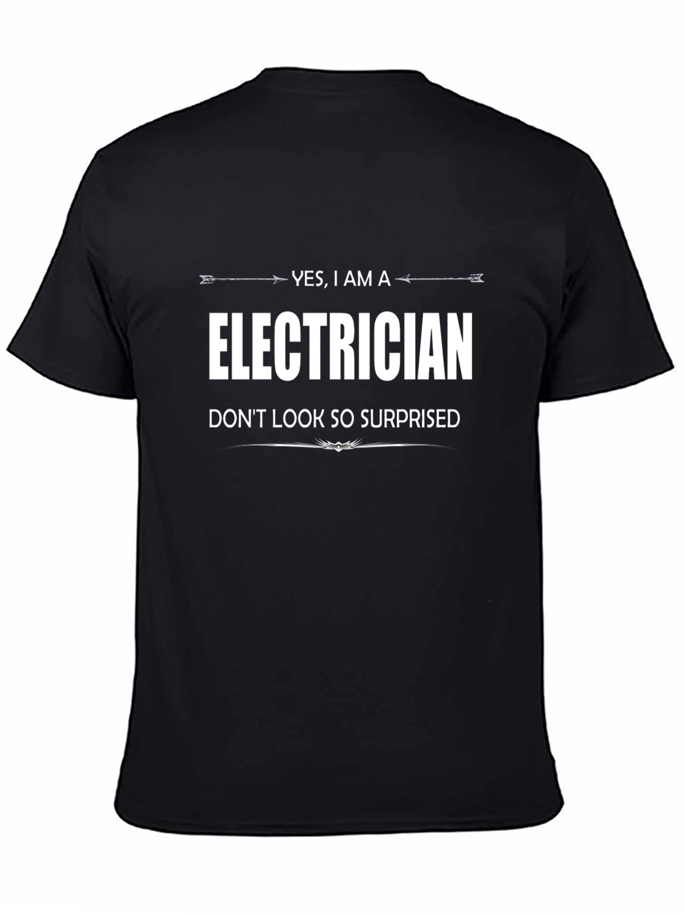 Black Electrician T-Shirt - Funny Job Pride Tee view 4