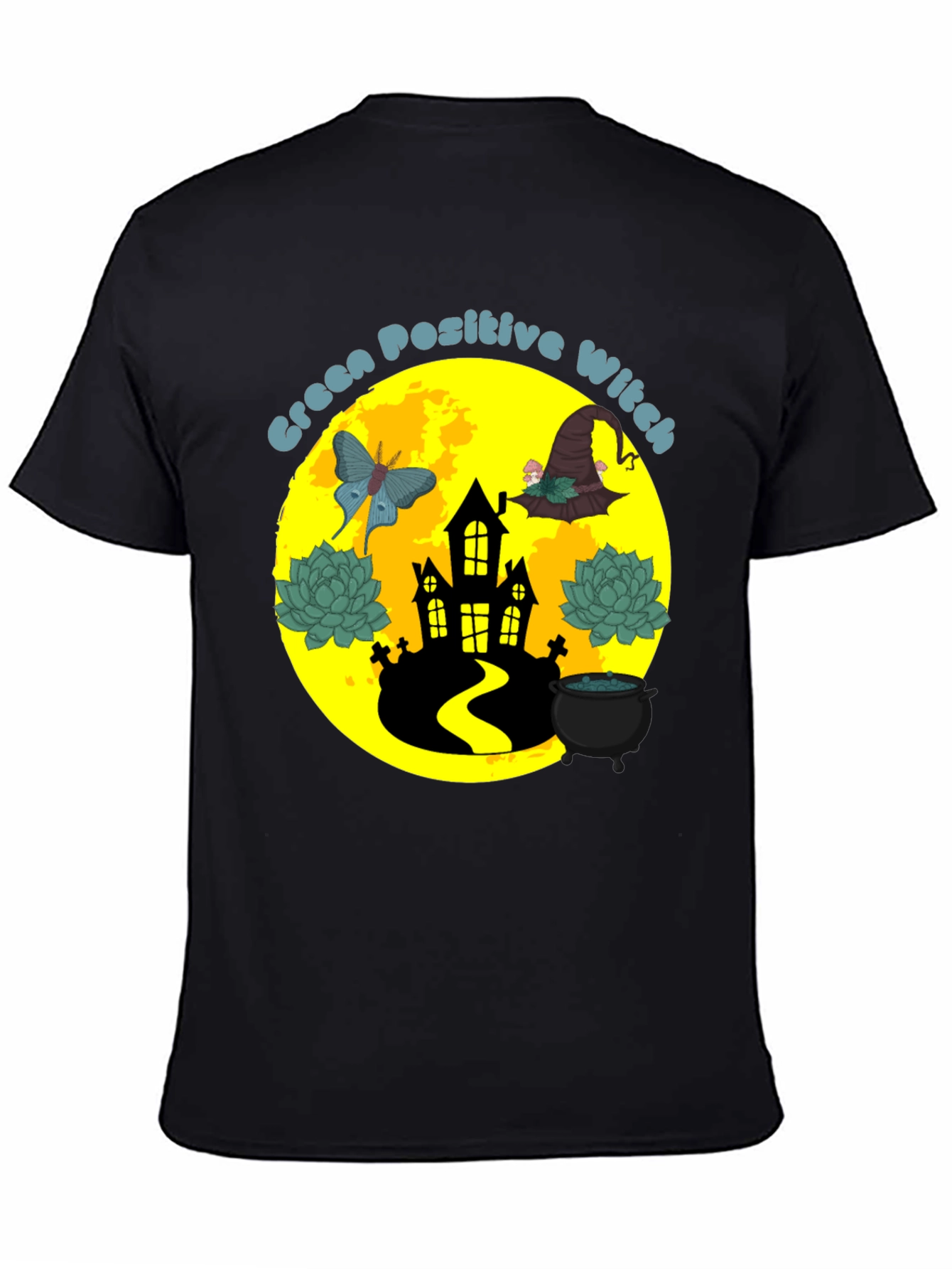 Black Green Positive Witch T-Shirt view 4