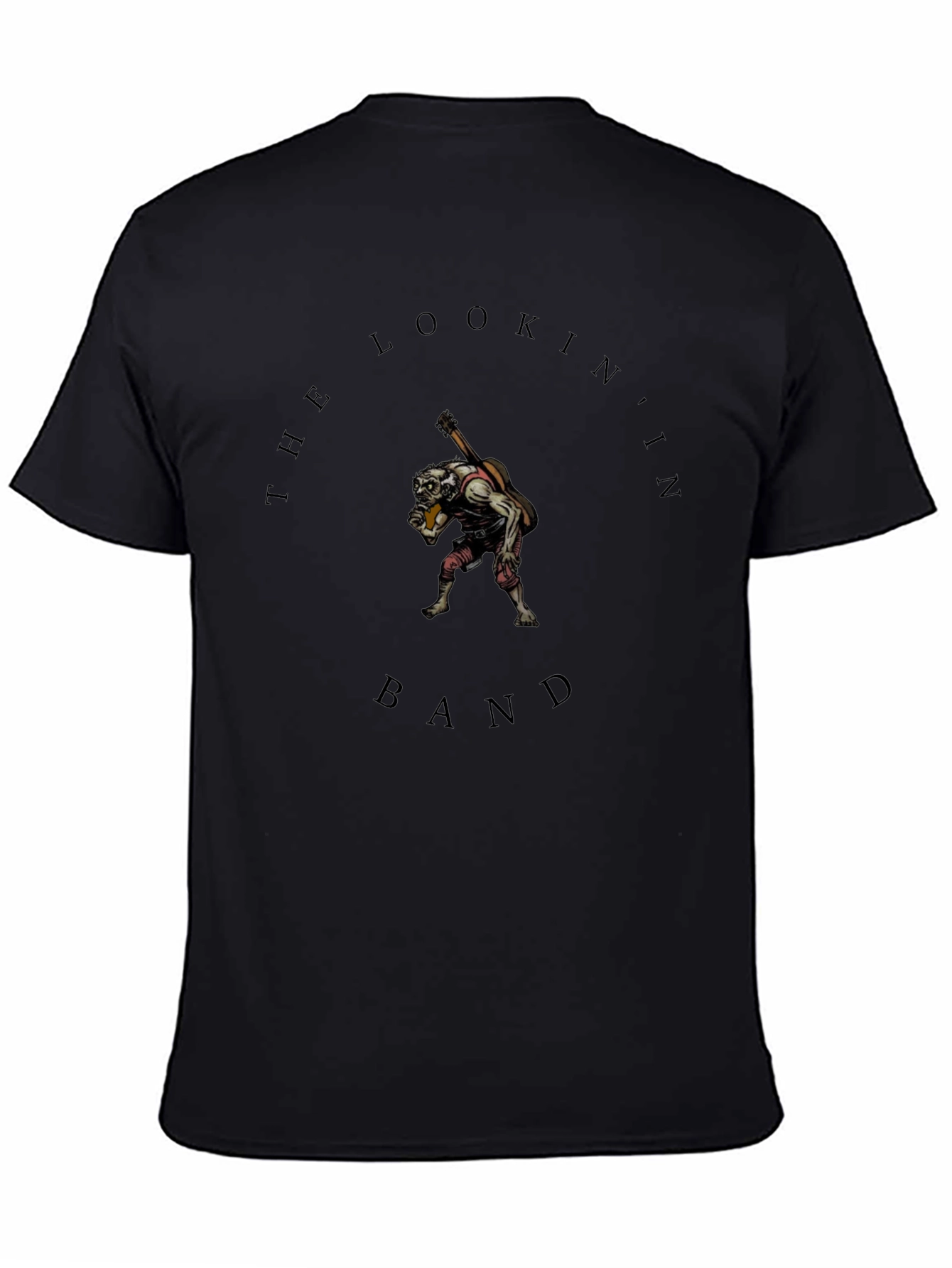 Black The Lookin' In Band T-Shirt - Black Crew Neck view 4