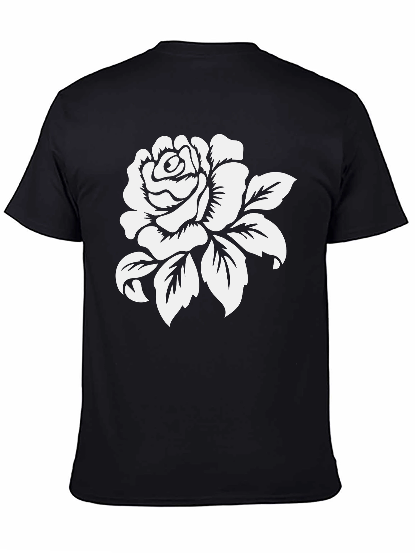 Black Rose Graphic Black T-Shirt view 4