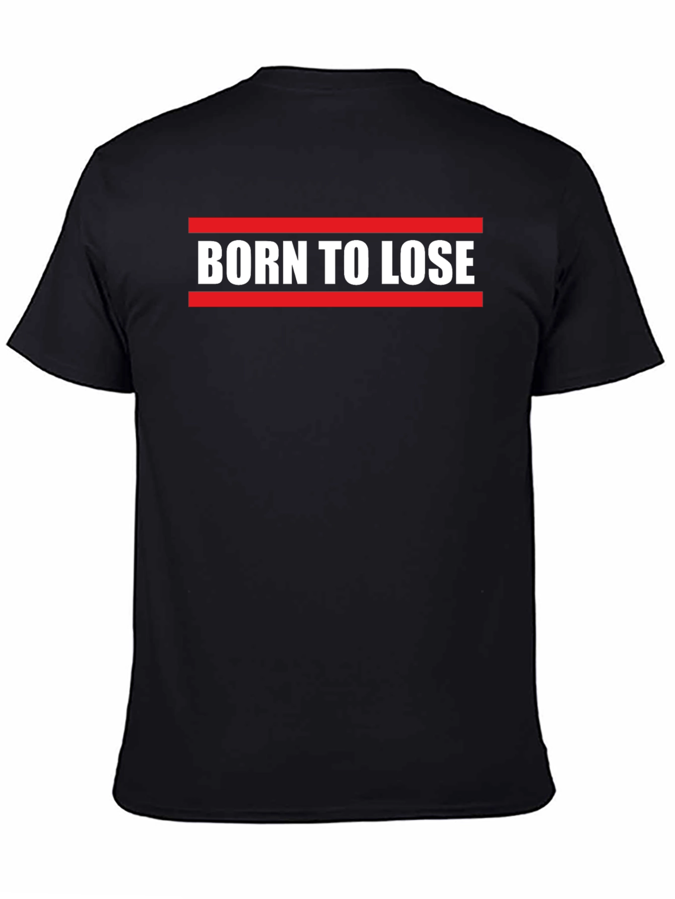 Black Born To Lose Graphic Tee - Black Cotton T-Shirt view 4