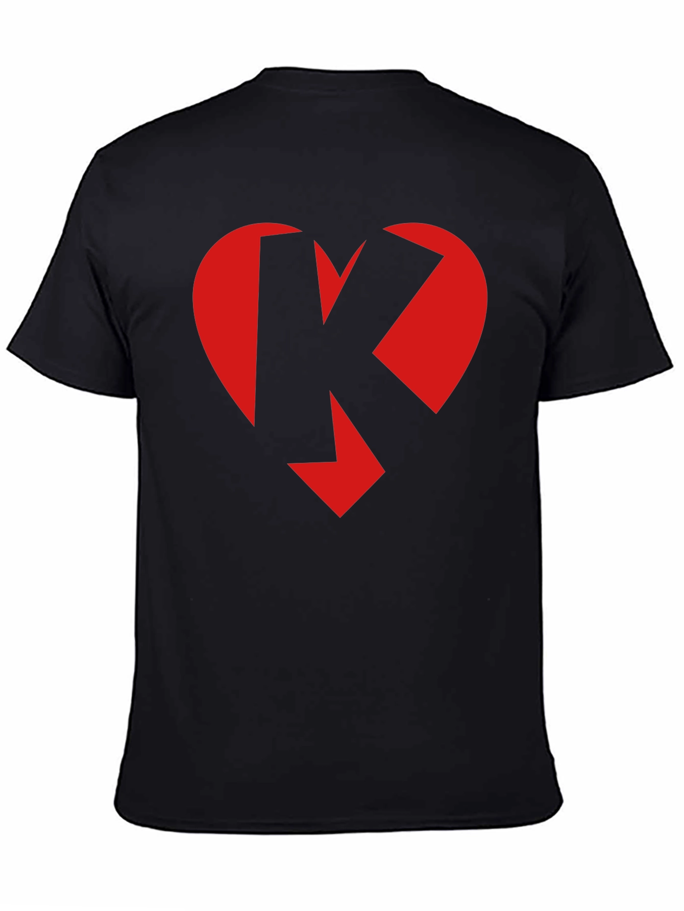 Black Heart K Graphic Tee - Black Crew Neck view 4