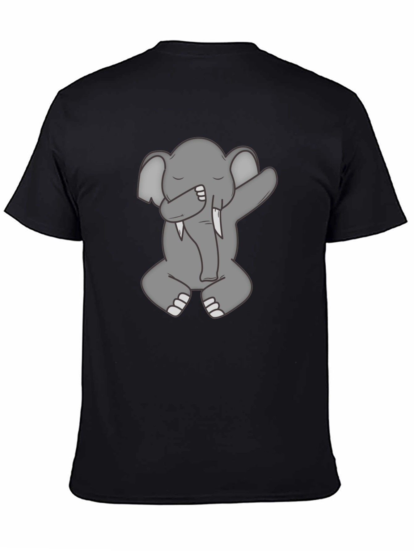 Black Elephant Dab Graphic Tee - Stylish Black T-Shirt view 4