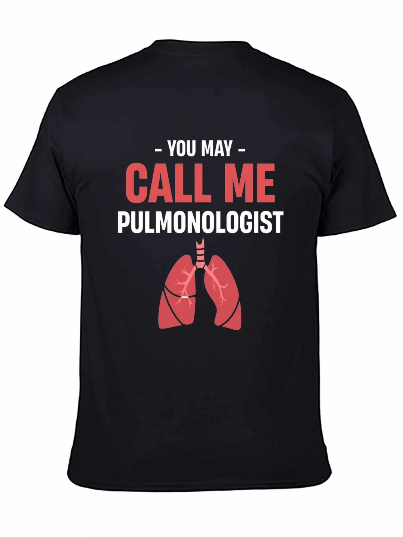 Black Pulmonologist Graphic T-Shirt view 4