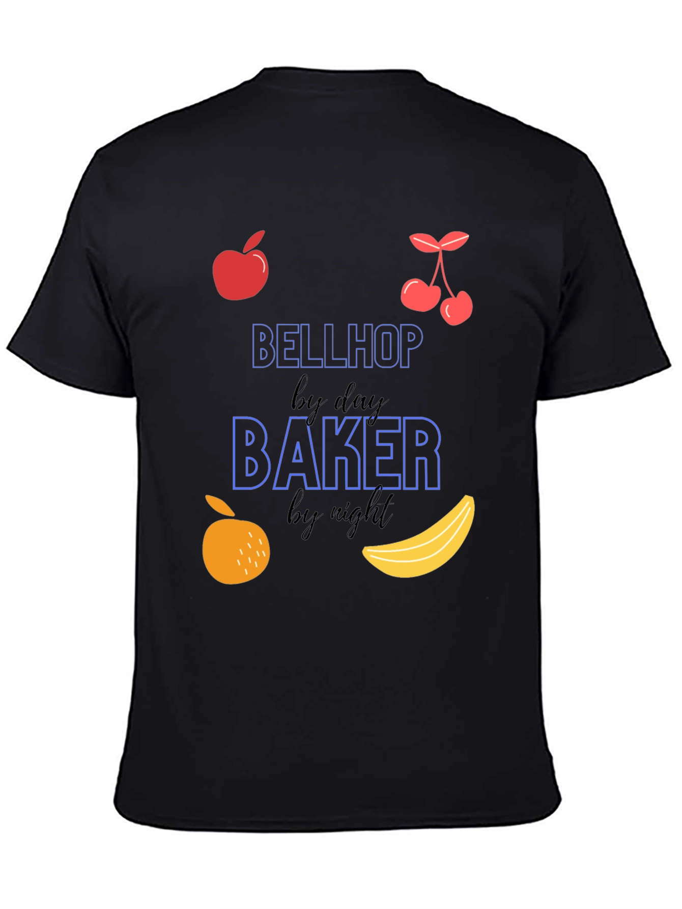 Black Bellhop By Day Baker By Night T-Shirt view 4