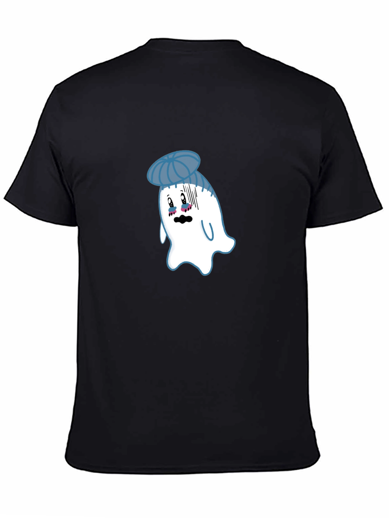 Black Ghost with Ice Pack T-Shirt - Funny Graphic Tee view 4