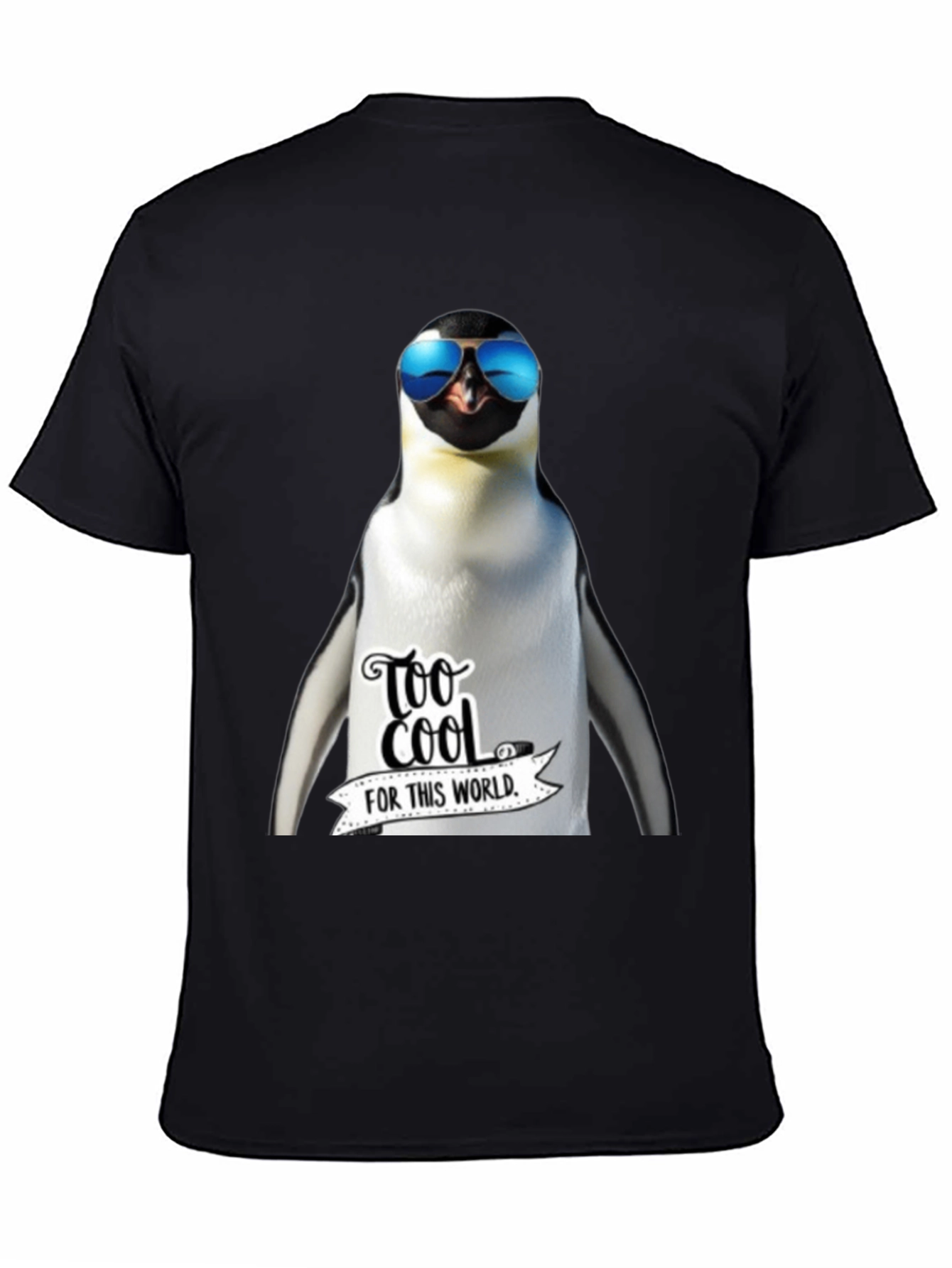 Black Cool Penguin Graphic Tee - Too Cool For This World view 4