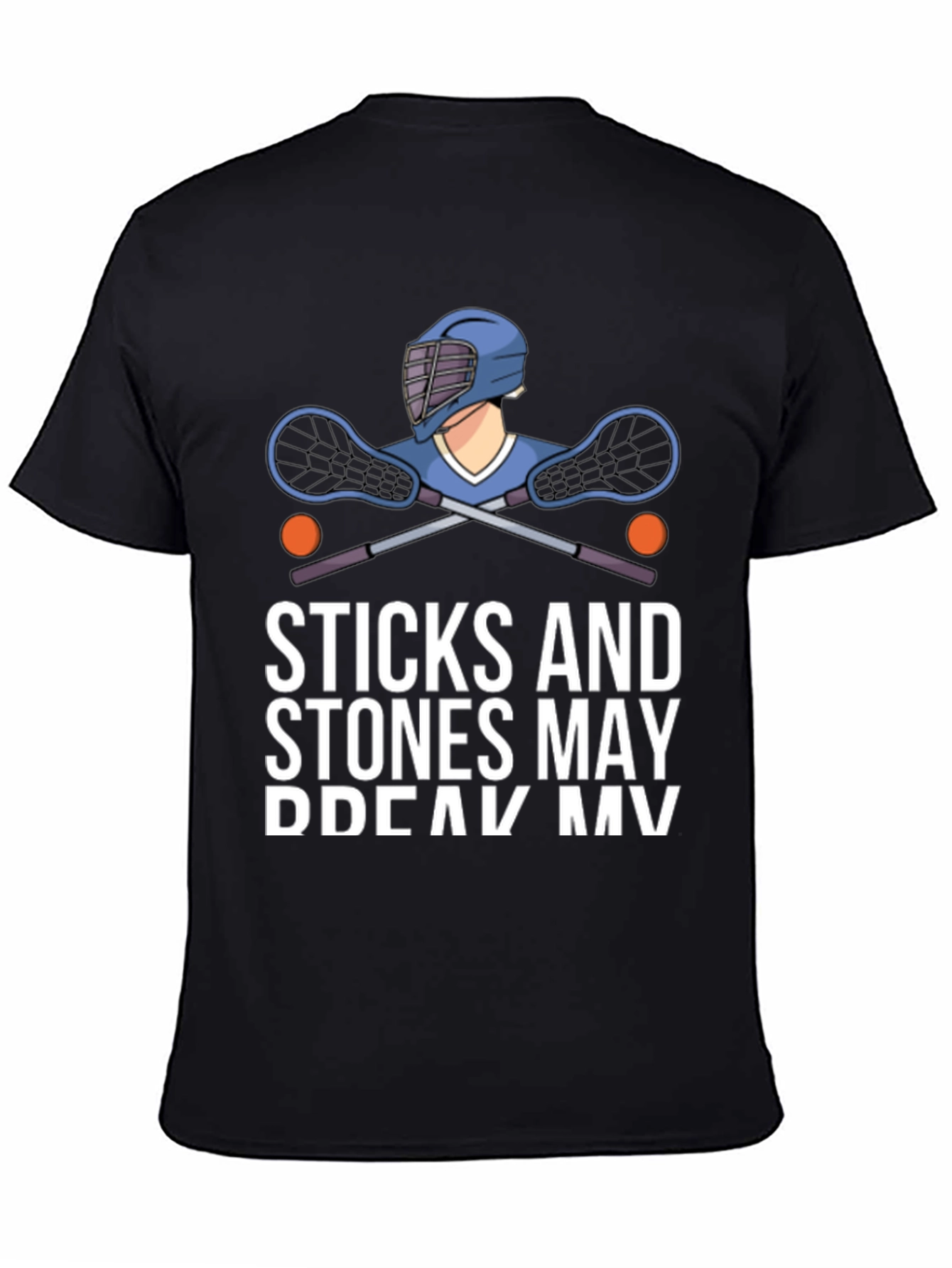 Black Sticks & Stones Lacrosse T-Shirt view 4