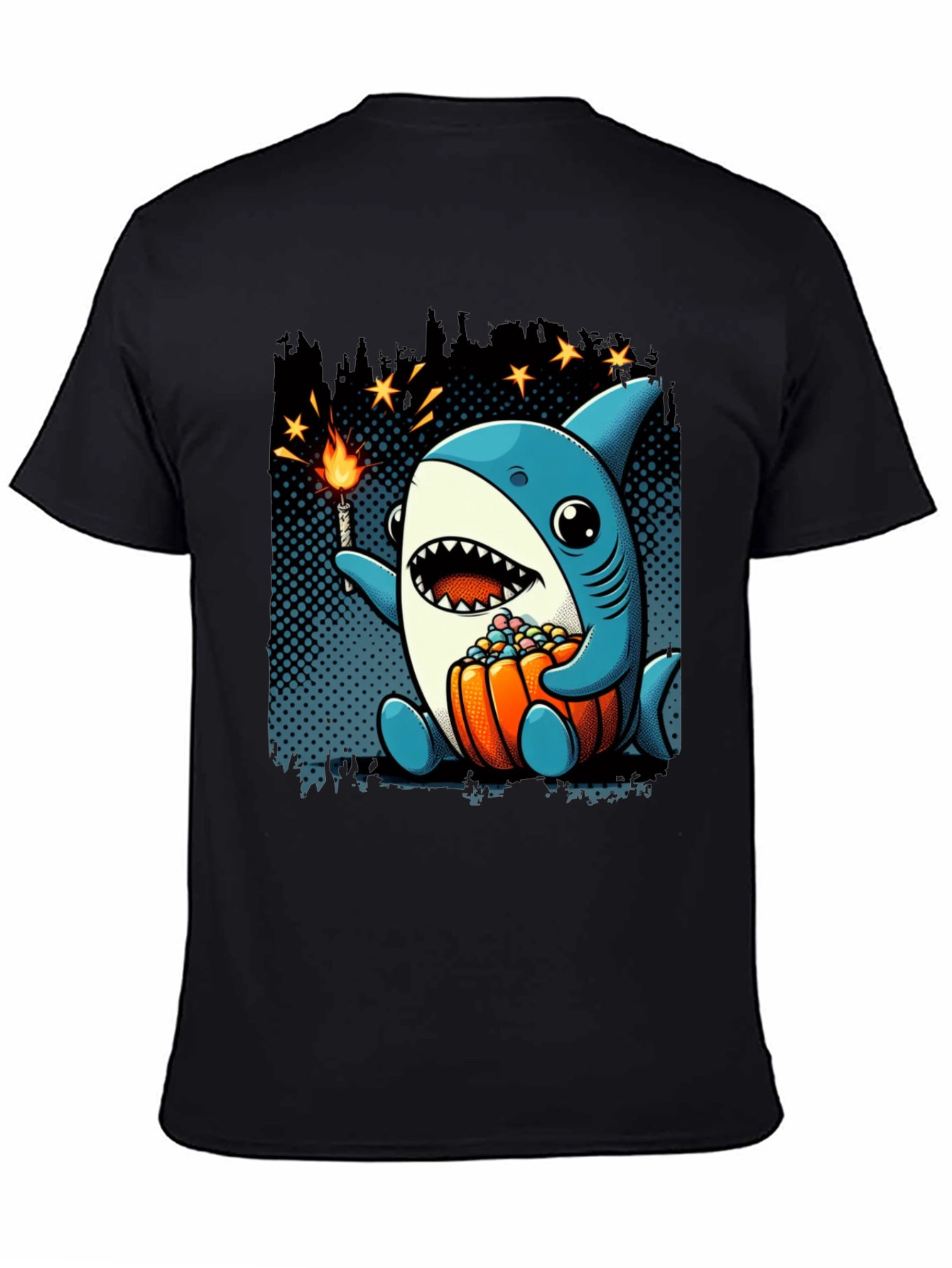 Black Shark Halloween T-Shirt view 4