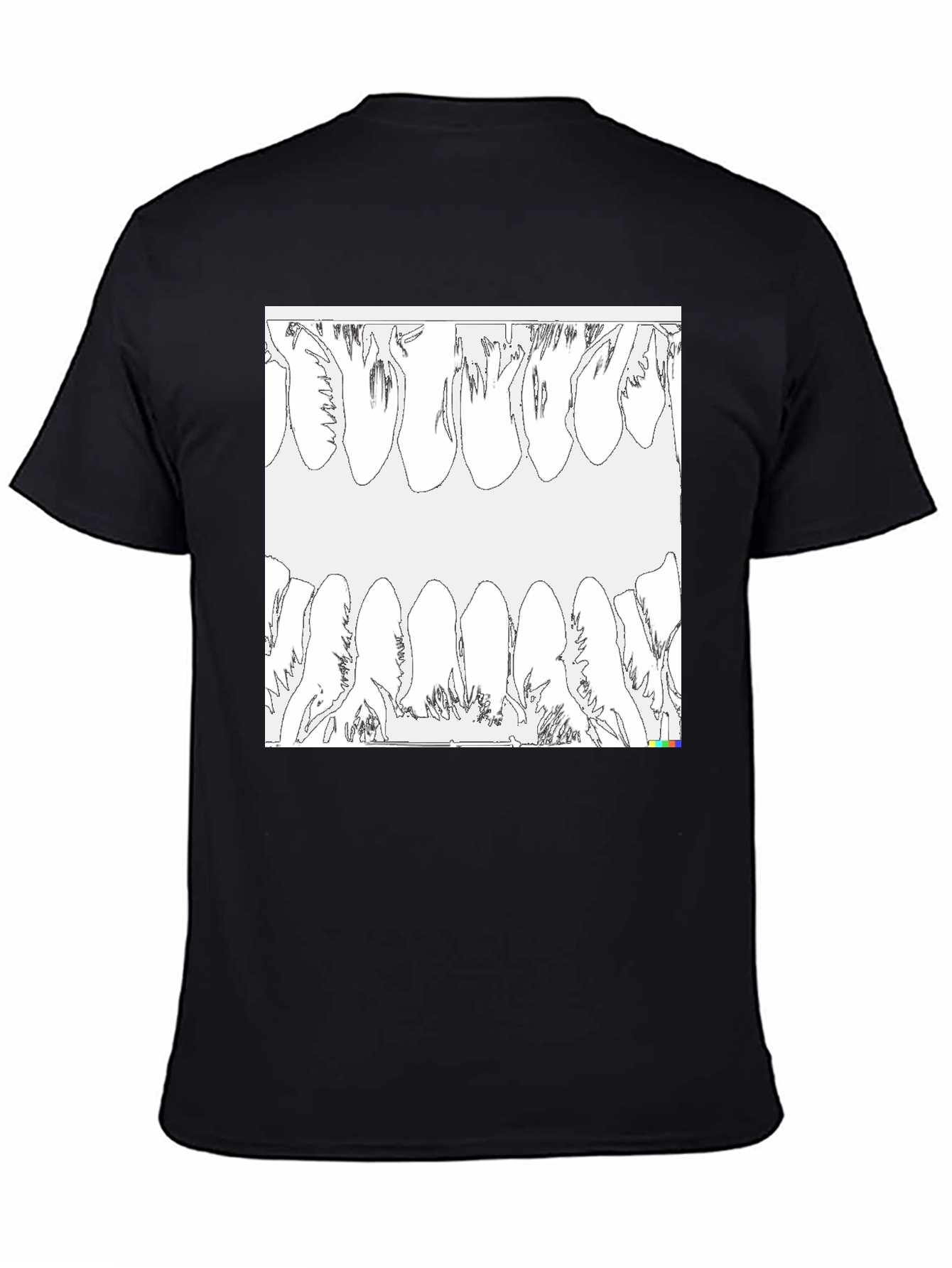 Black Unique Teeth Graphic T-Shirt view 4