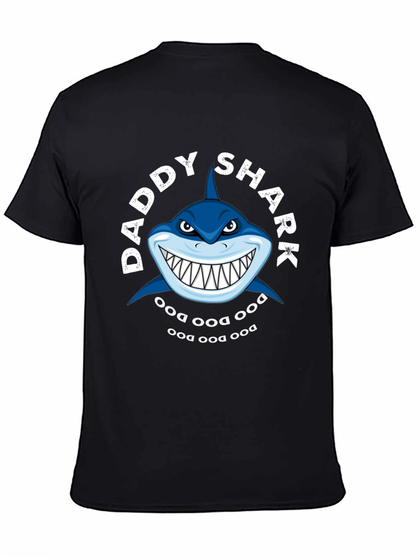 Black Daddy Shark Graphic T-Shirt view 4