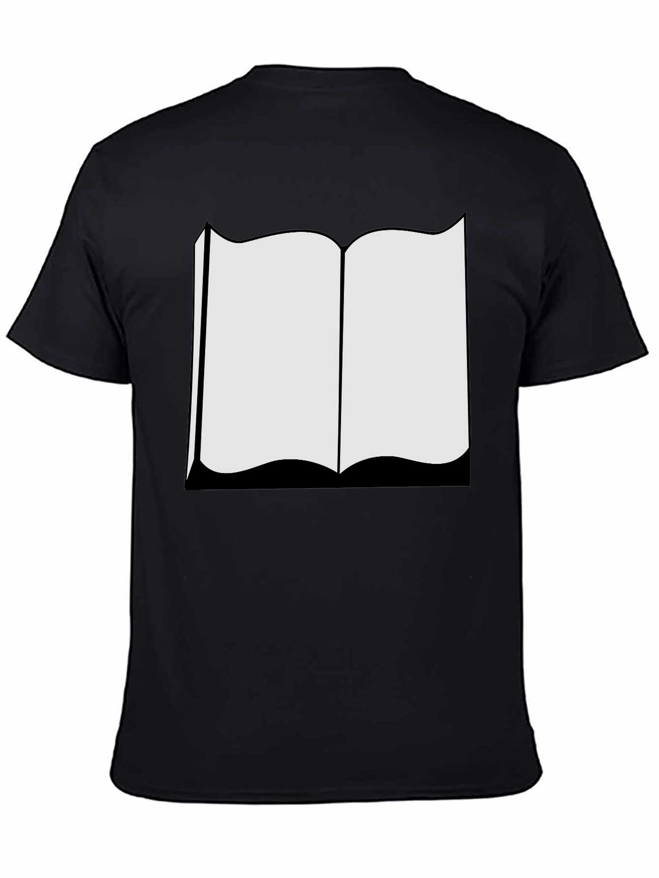 Black Open Book Black T-Shirt - Read On! view 4