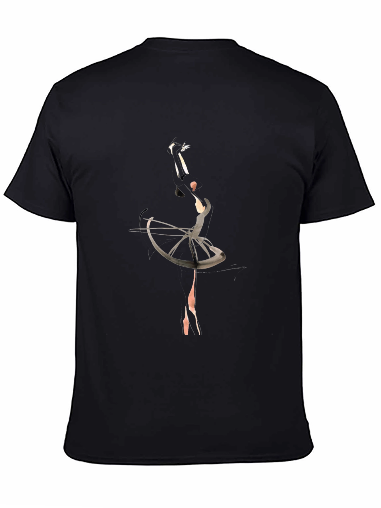 Black Ballet Dancer Graphic Tee - Elegant Style view 4