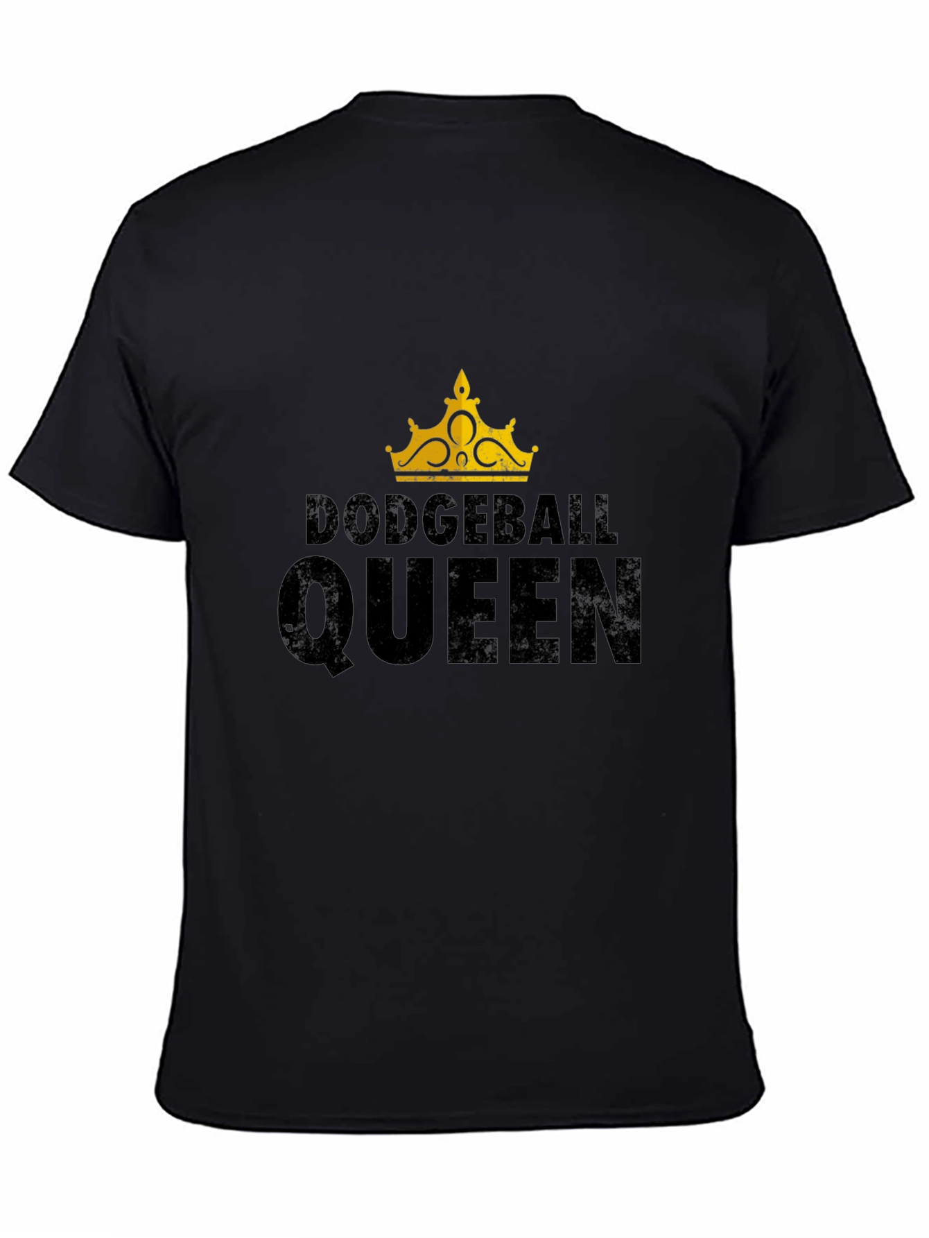Black Dodgeball Queen Black Graphic T-Shirt view 4