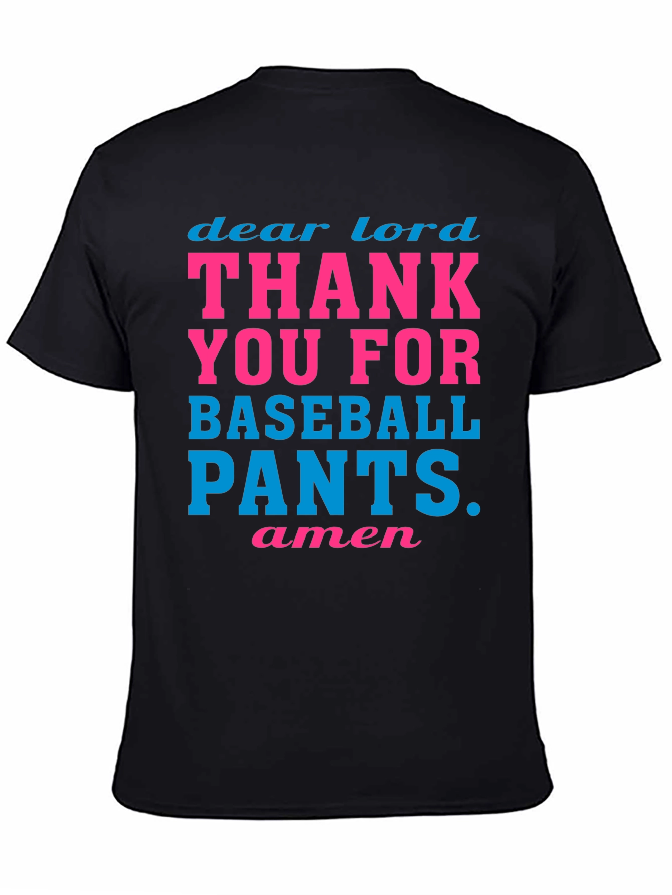 Black Dear Lord Baseball Pants Graphic Tee view 4