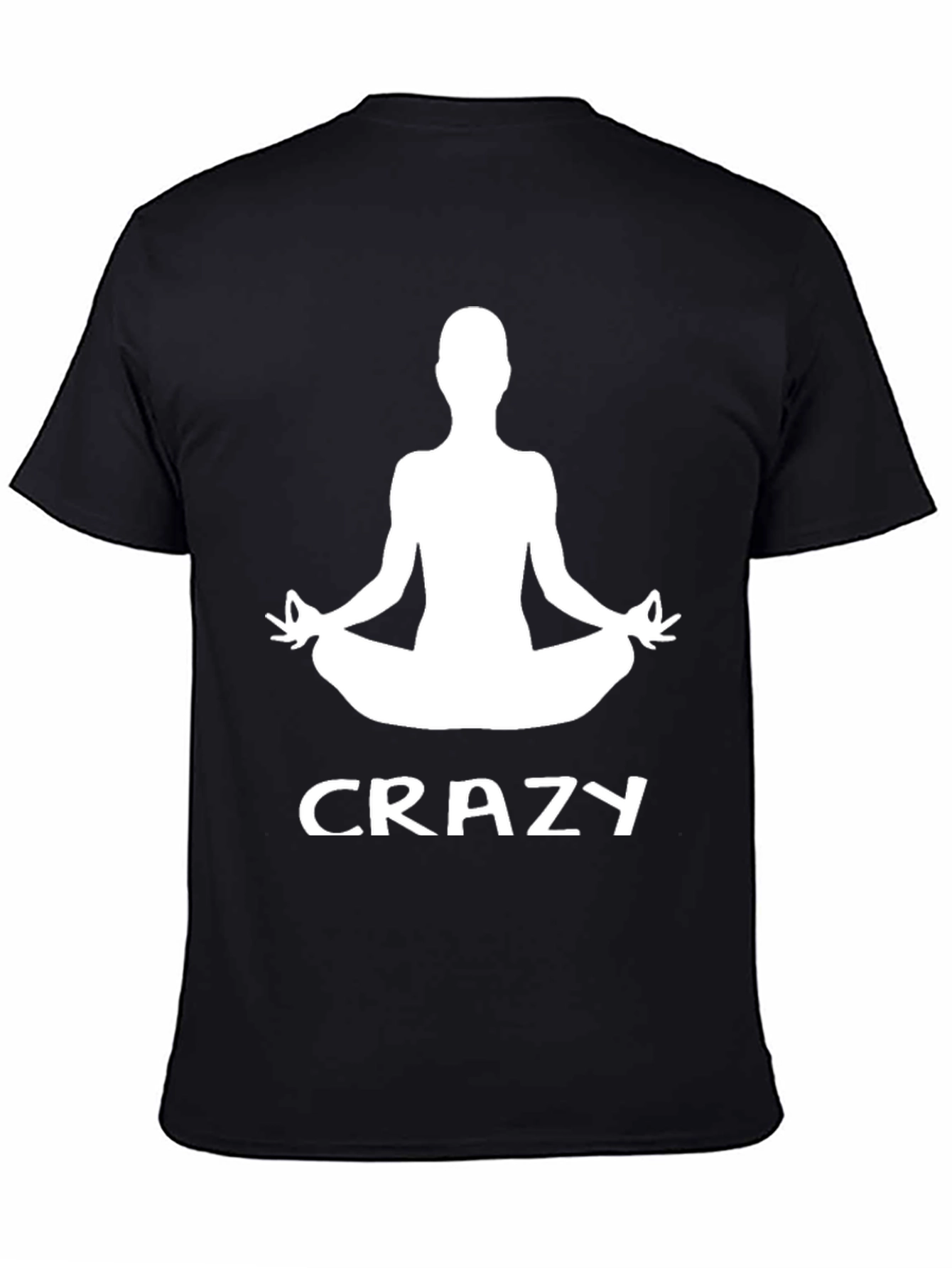 Black Crazy Yogi Black T-Shirt view 4