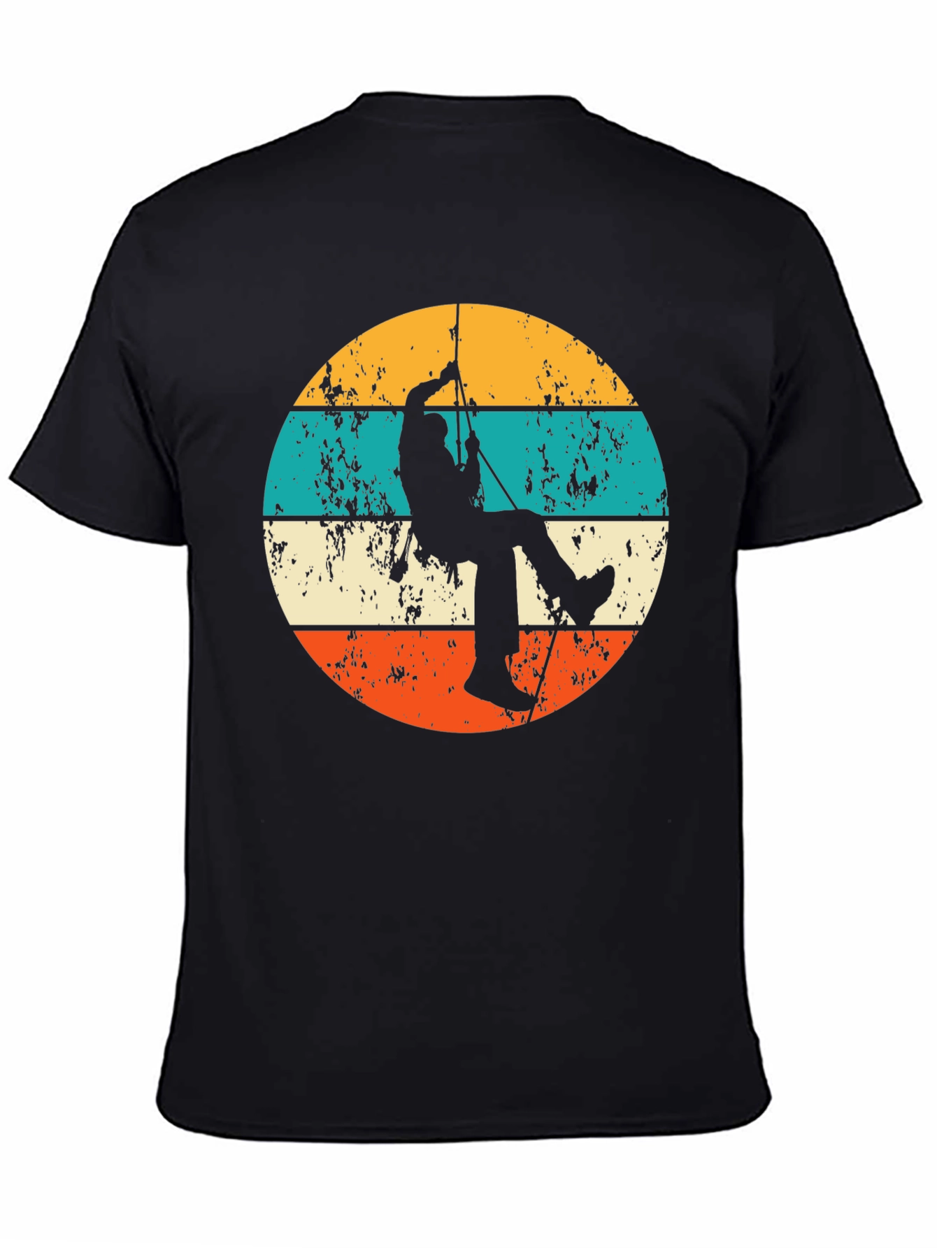 Black Retro Rock Climbing T-Shirt - Adventure Apparel view 4