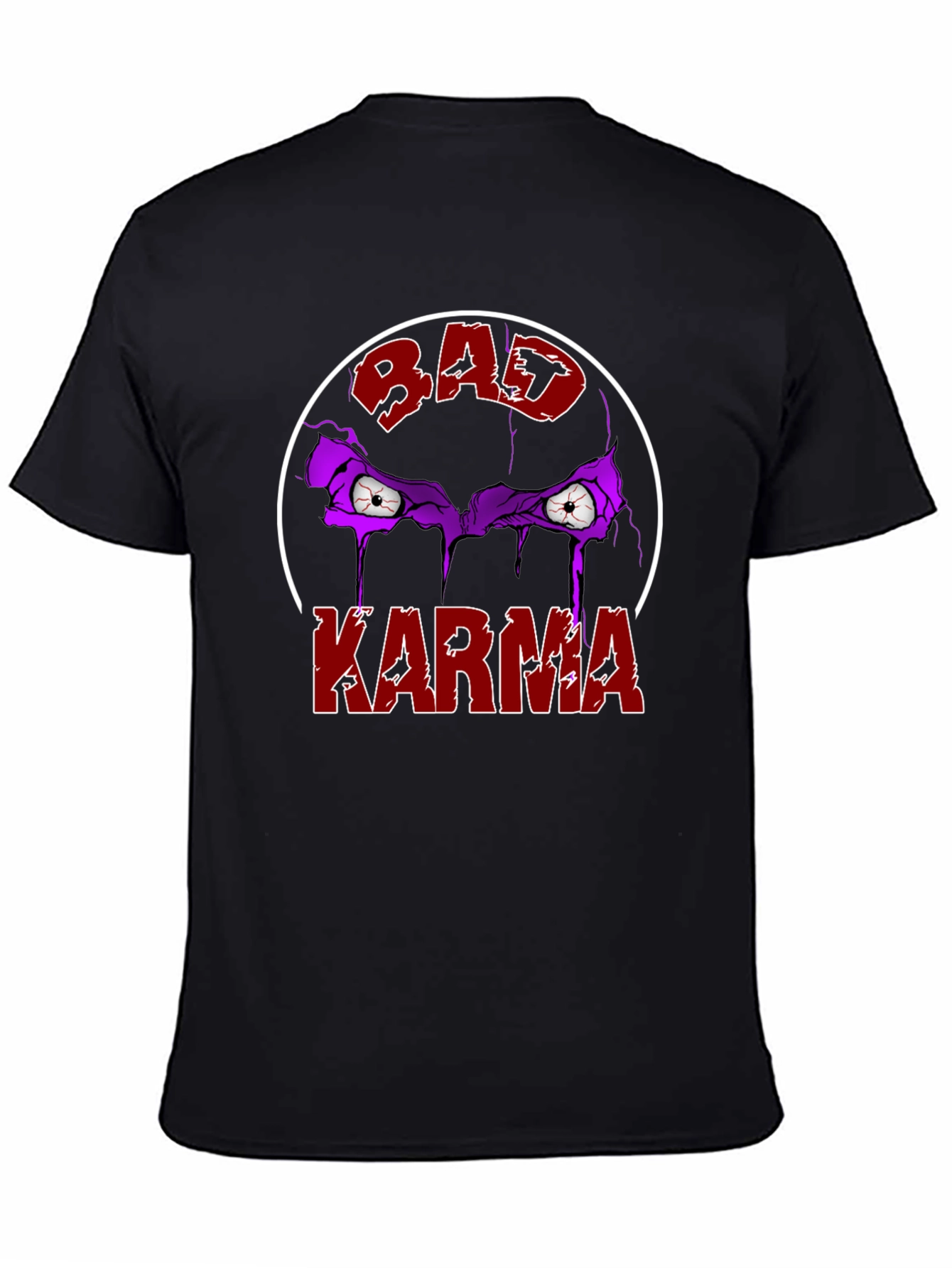 Black Bad Karma Graphic T-Shirt view 4