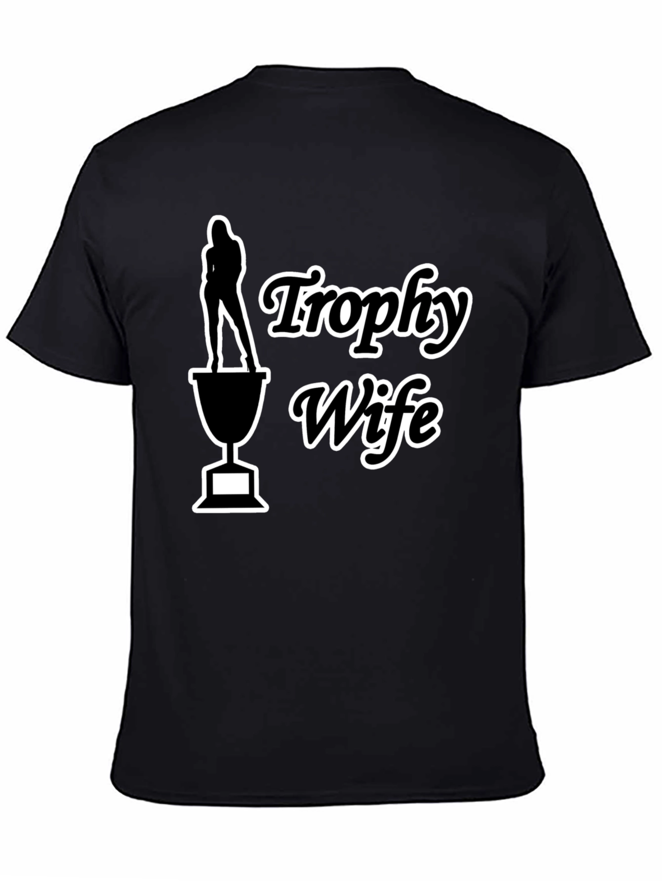 Black Trophy Wife Graphic Tee - Funny Novelty T-Shirt view 4
