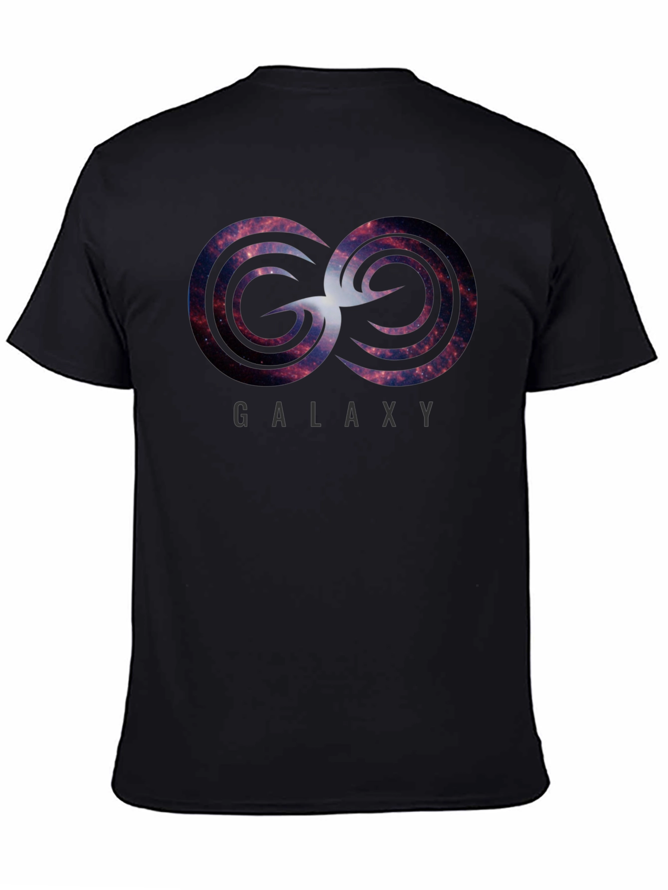 Black Galaxy Graphic Tee - Cosmic Design T-Shirt view 4