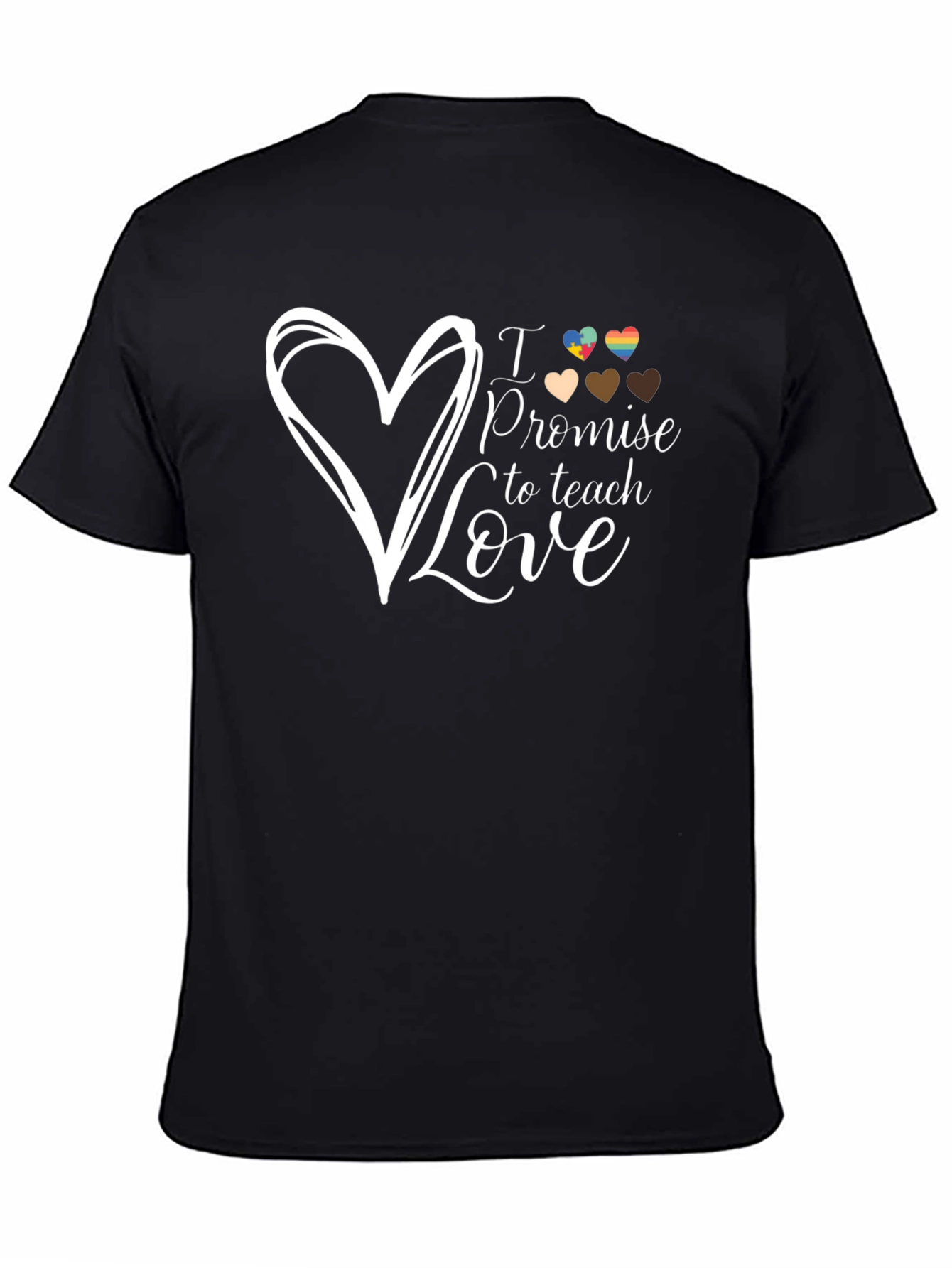 Black Love Teaching T-Shirt view 4