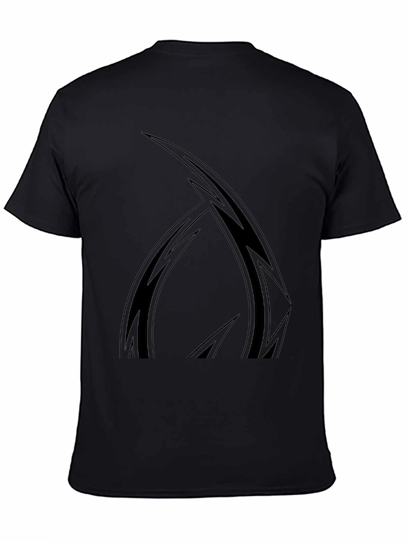 Black Black Graphic Tee - Abstract Design Men's T-Shirt view 4