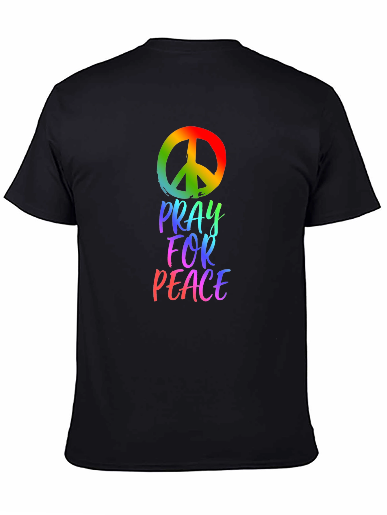 Black Pray for Peace Graphic T-Shirt view 4