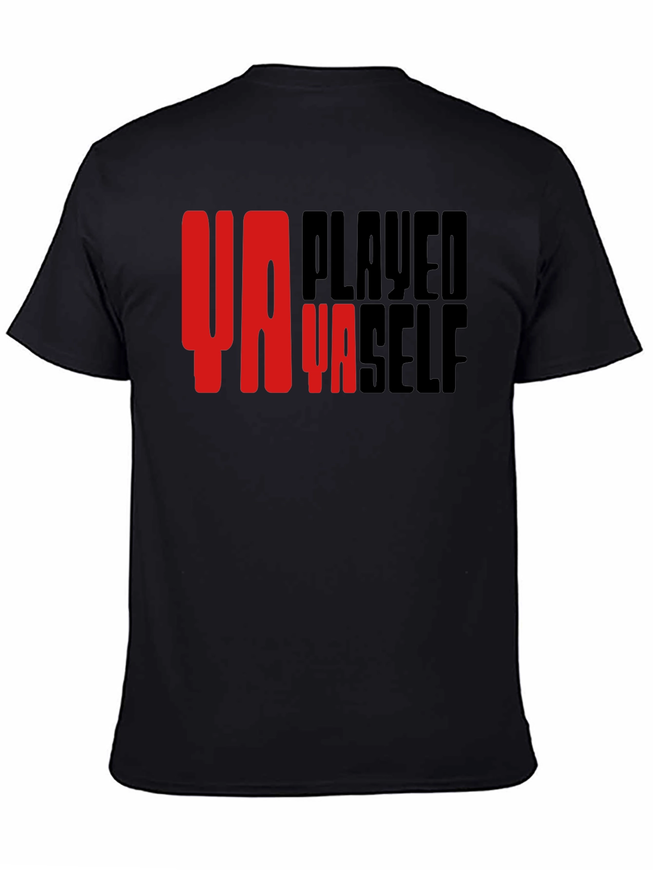 Black Ya Played Ya Self Graphic T-Shirt - Black view 4