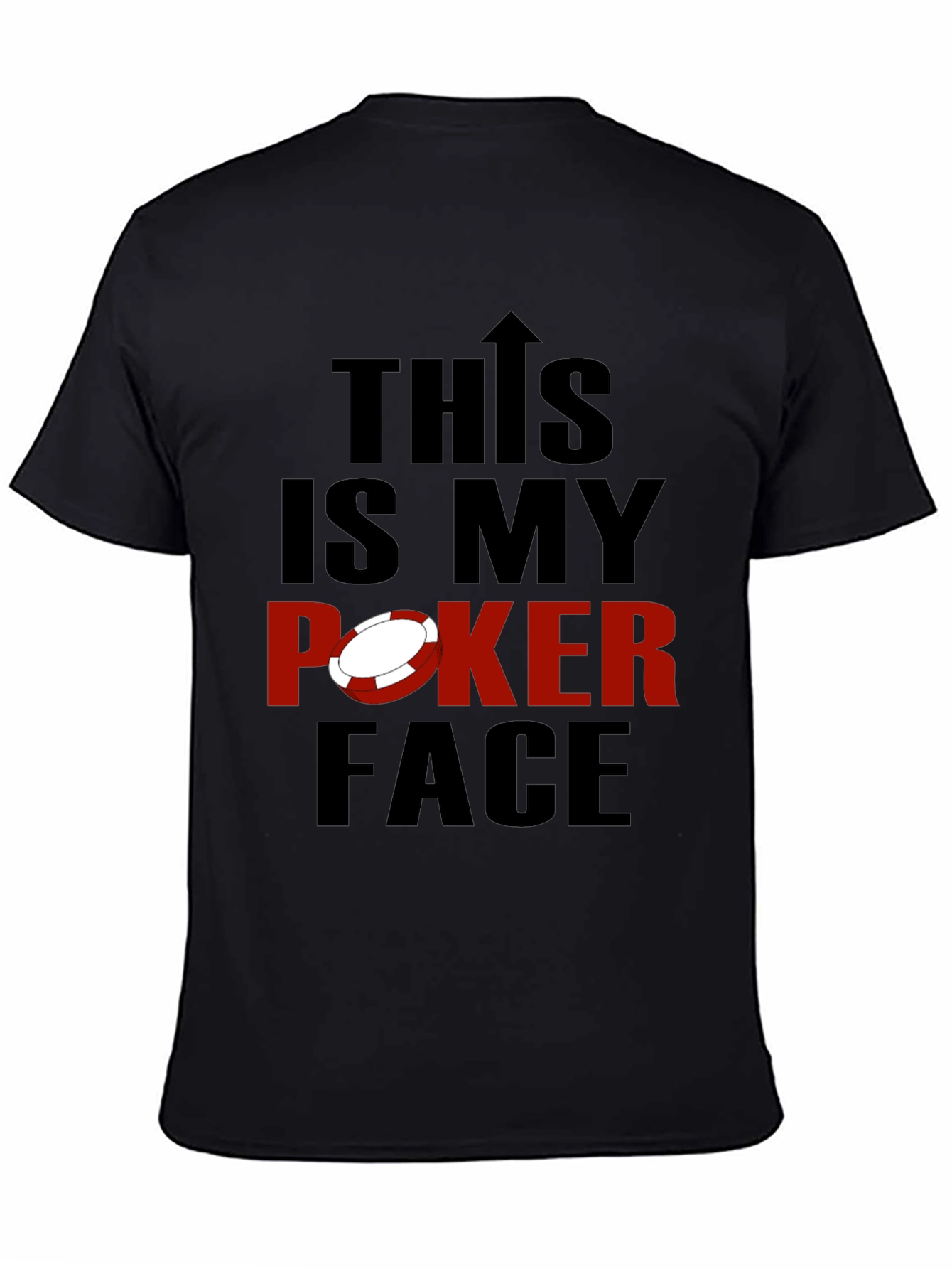 Black This is My Poker Face Graphic Tee - Black view 4