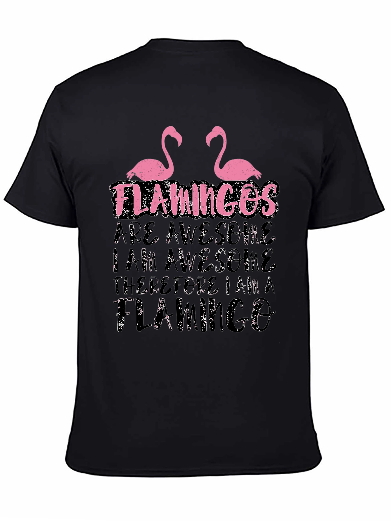 Black Funny Flamingo T-Shirt - Flamingo Lover Gift view 4