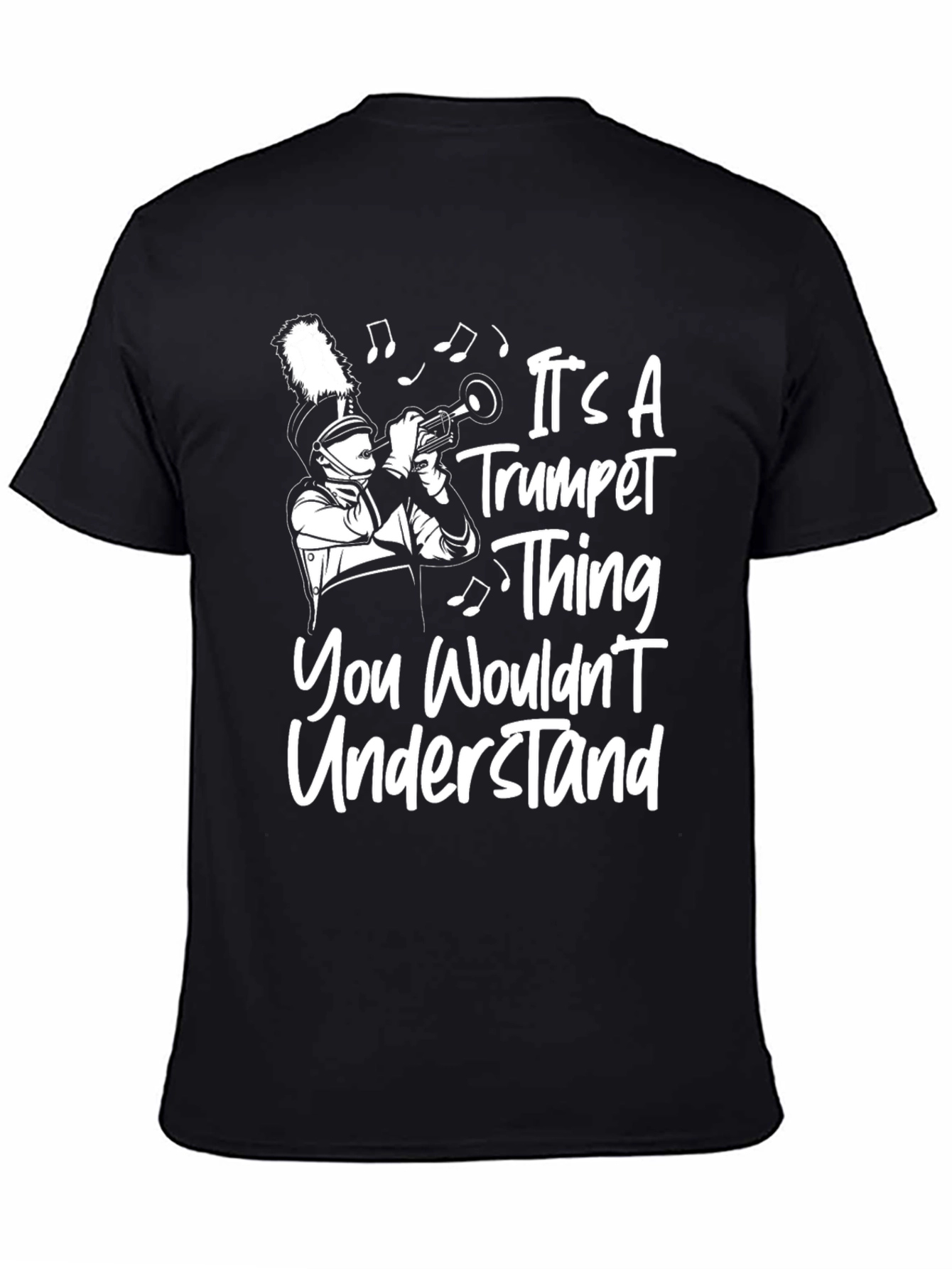 Black Trumpet Thing T-Shirt - Musician Humor Tee view 4