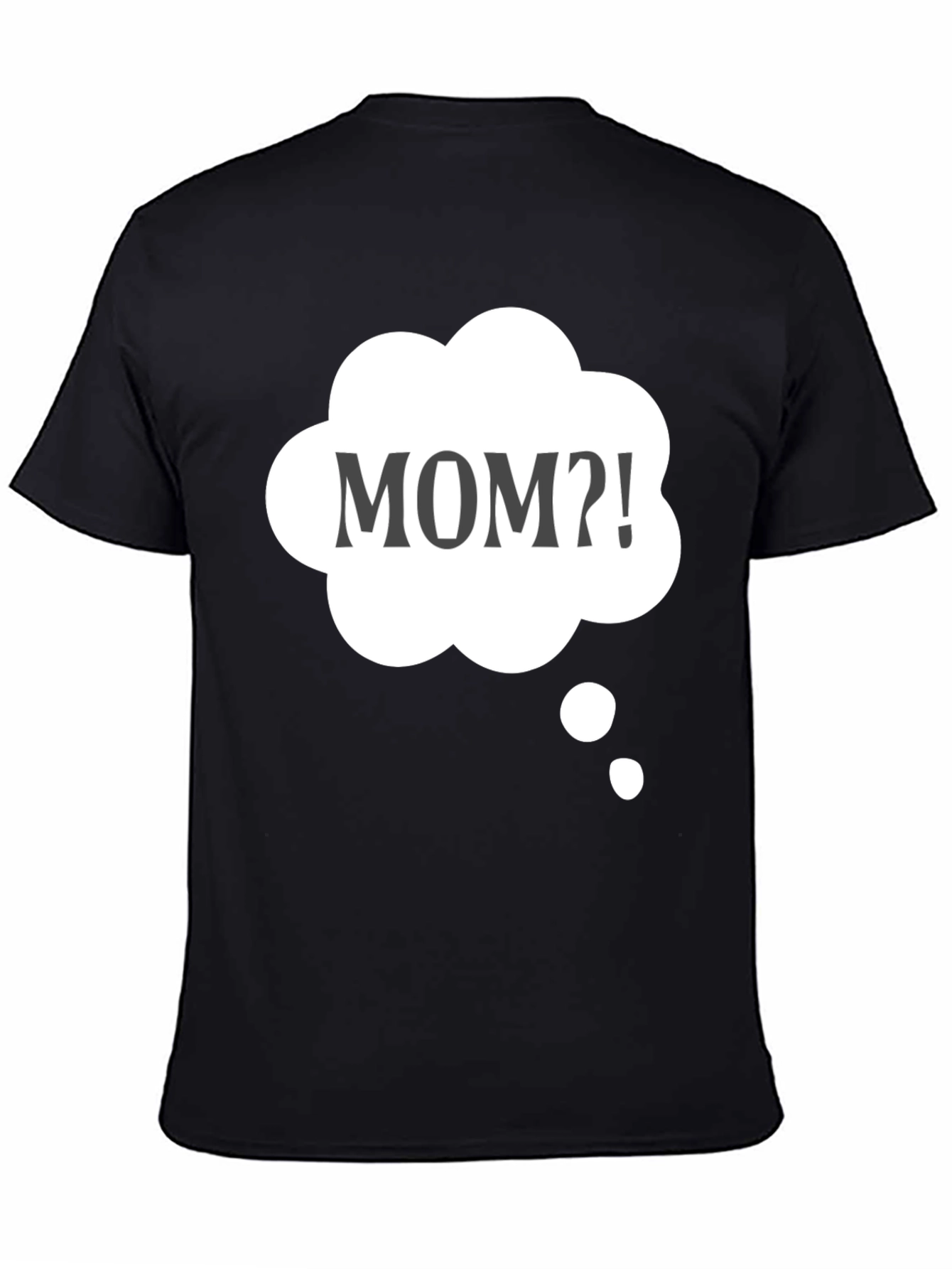 Black Mom?! Black Cotton T-Shirt - Thought Bubble Graphic Tee view 4
