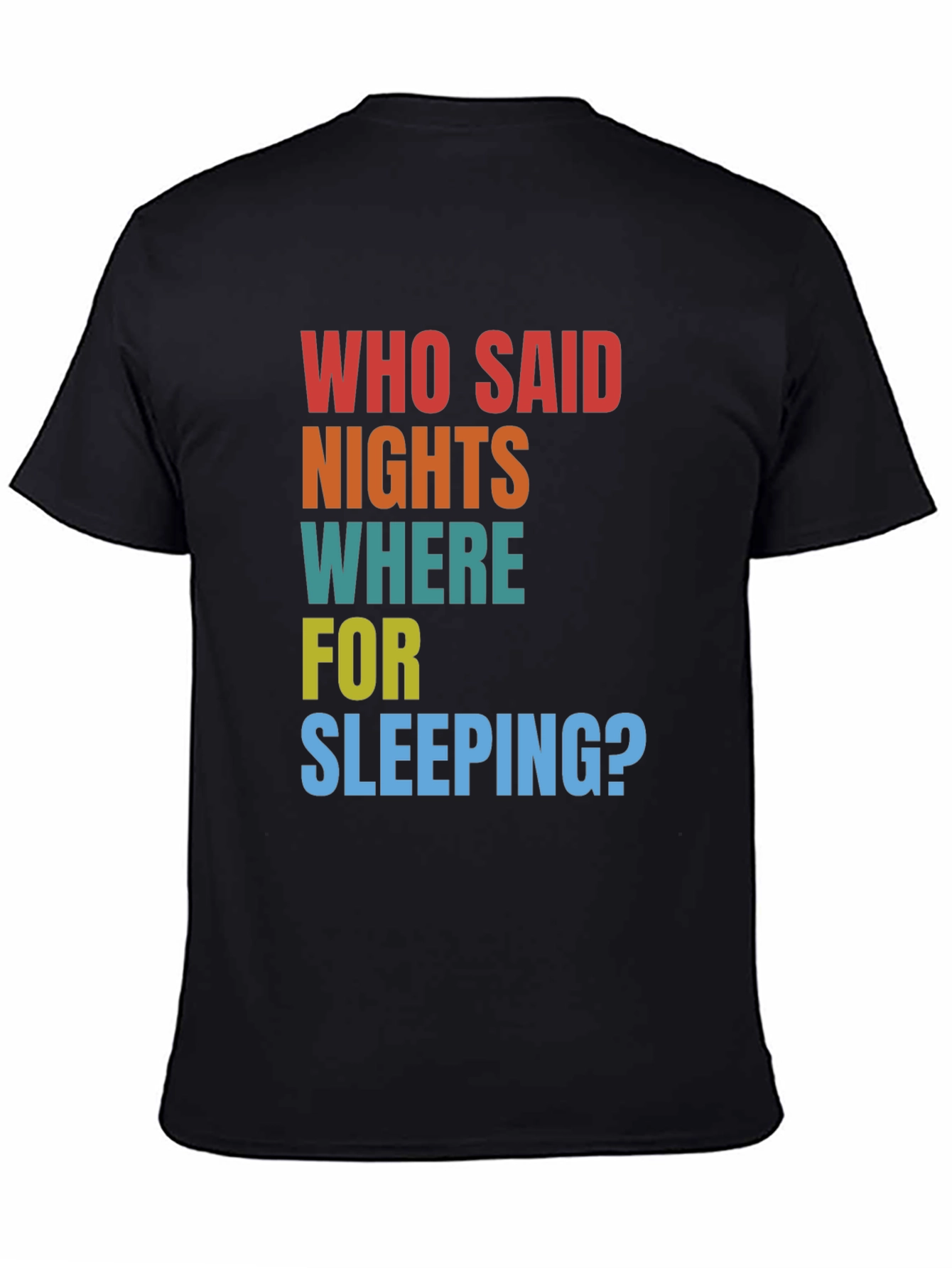 Black Night Owl Tee: Who Said Nights Were for Sleeping? view 4