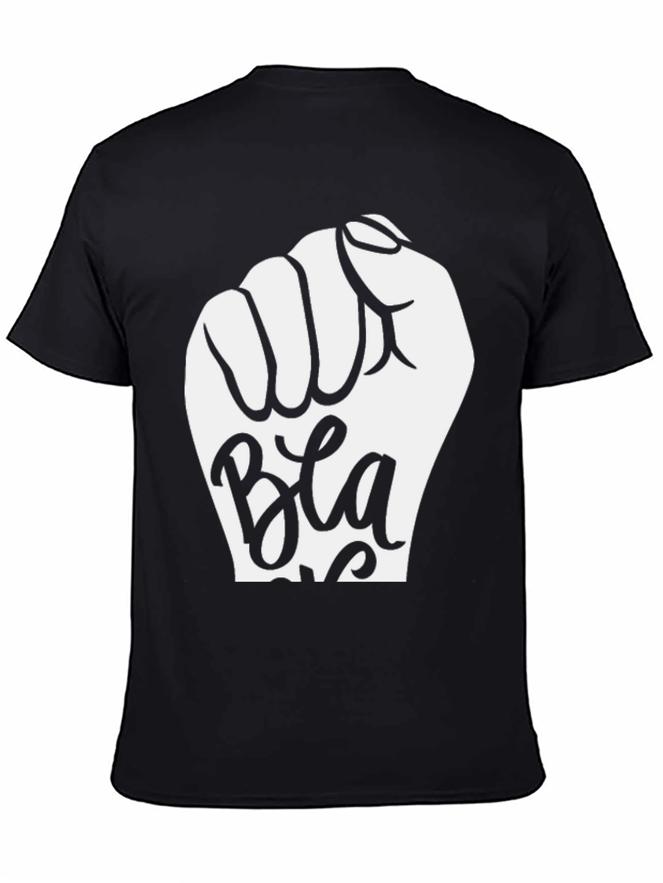 Black Black Power Fist T-Shirt - Bold Graphic Tee view 4
