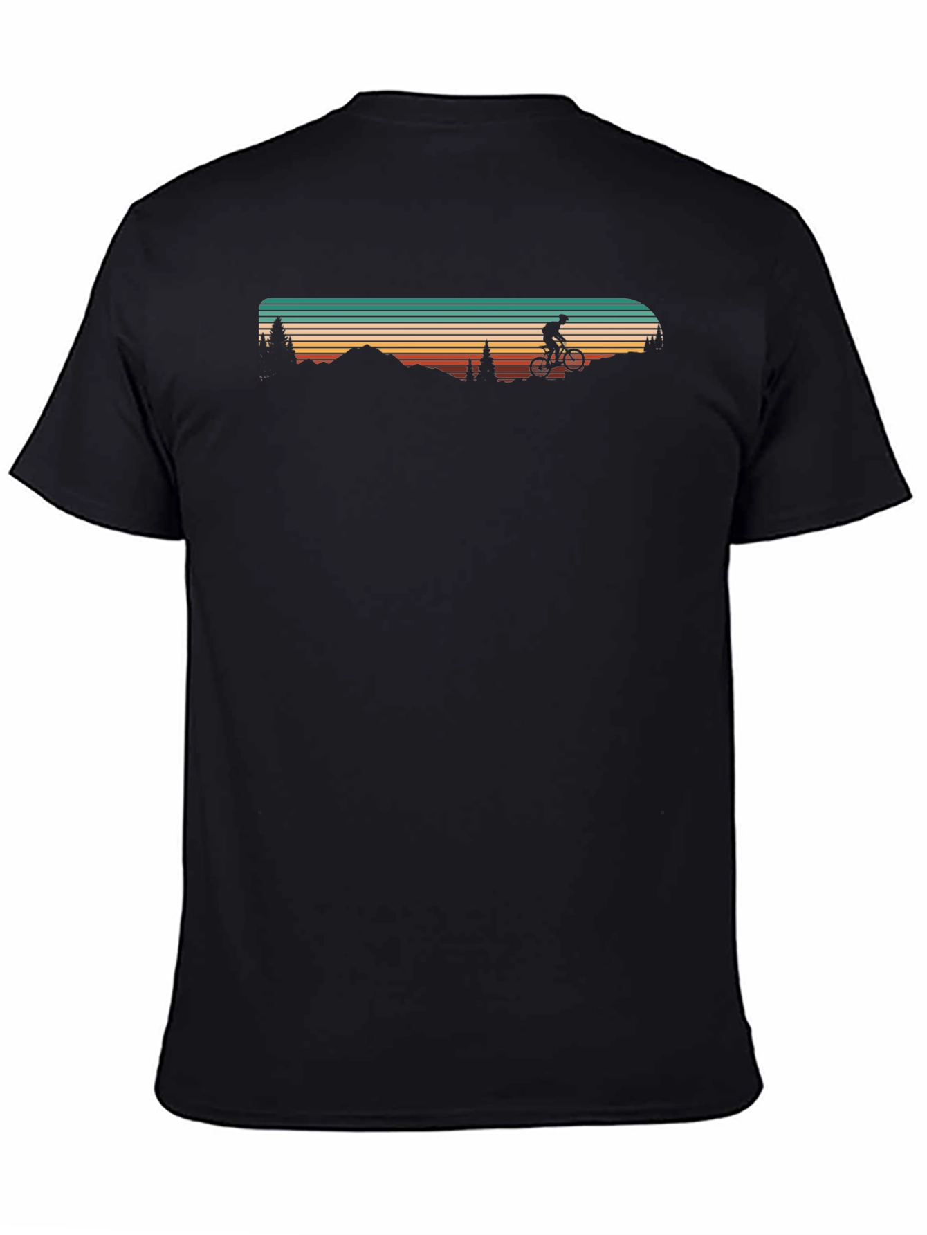 Black Mountain Biking Retro T-Shirt view 4