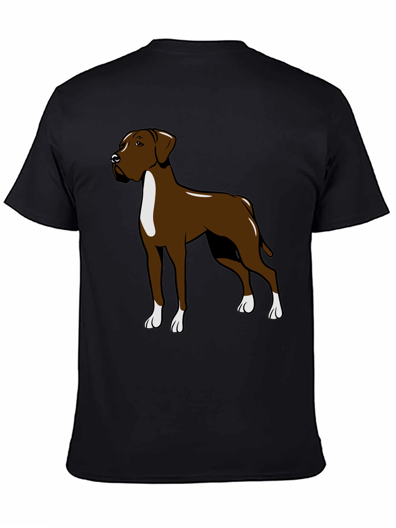 Black Boxer Dog Graphic T-Shirt - Trendy Canine Design view 4
