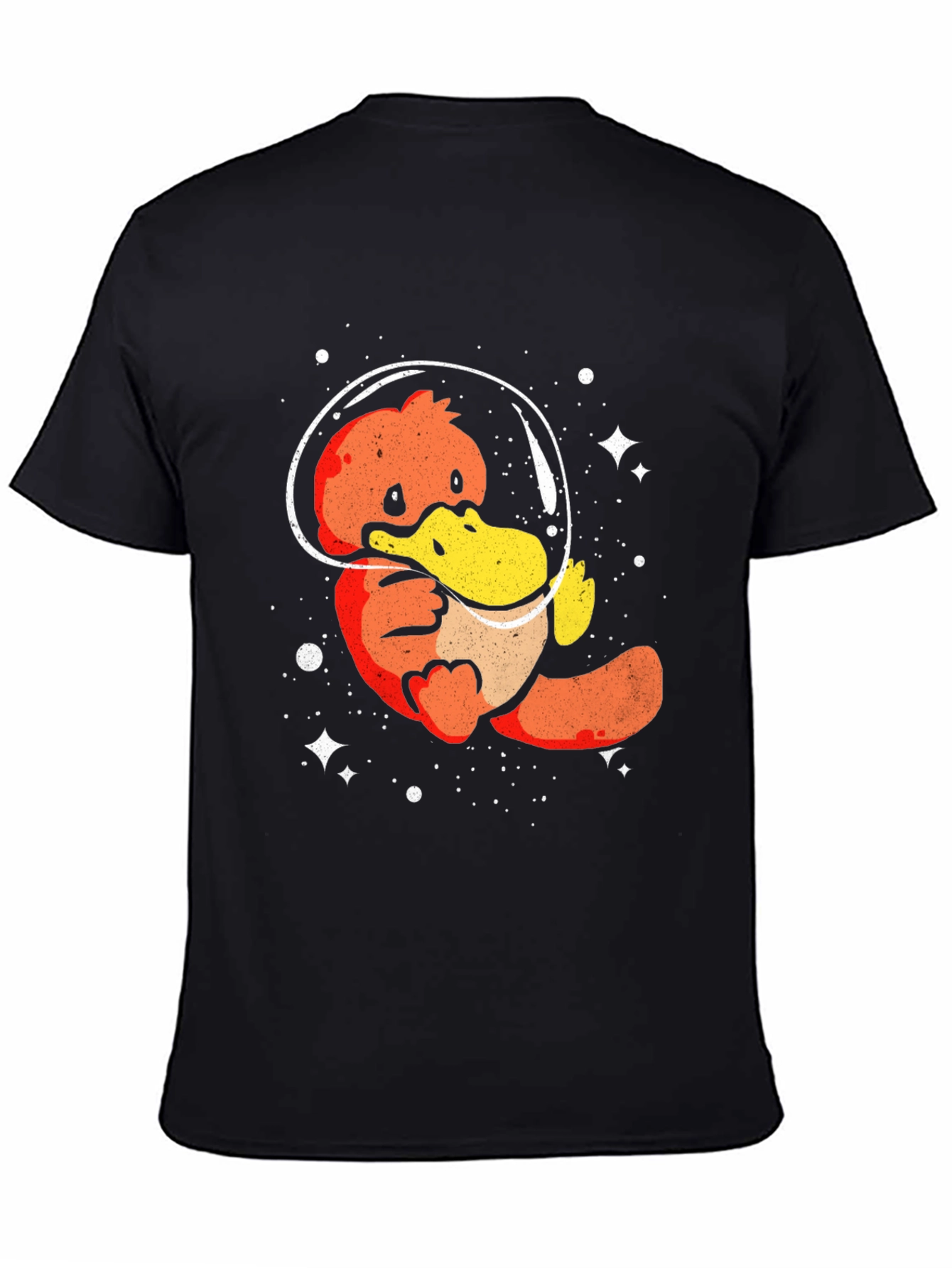 Black Astronaut Platypus Graphic Tee - Unique Space Design view 4